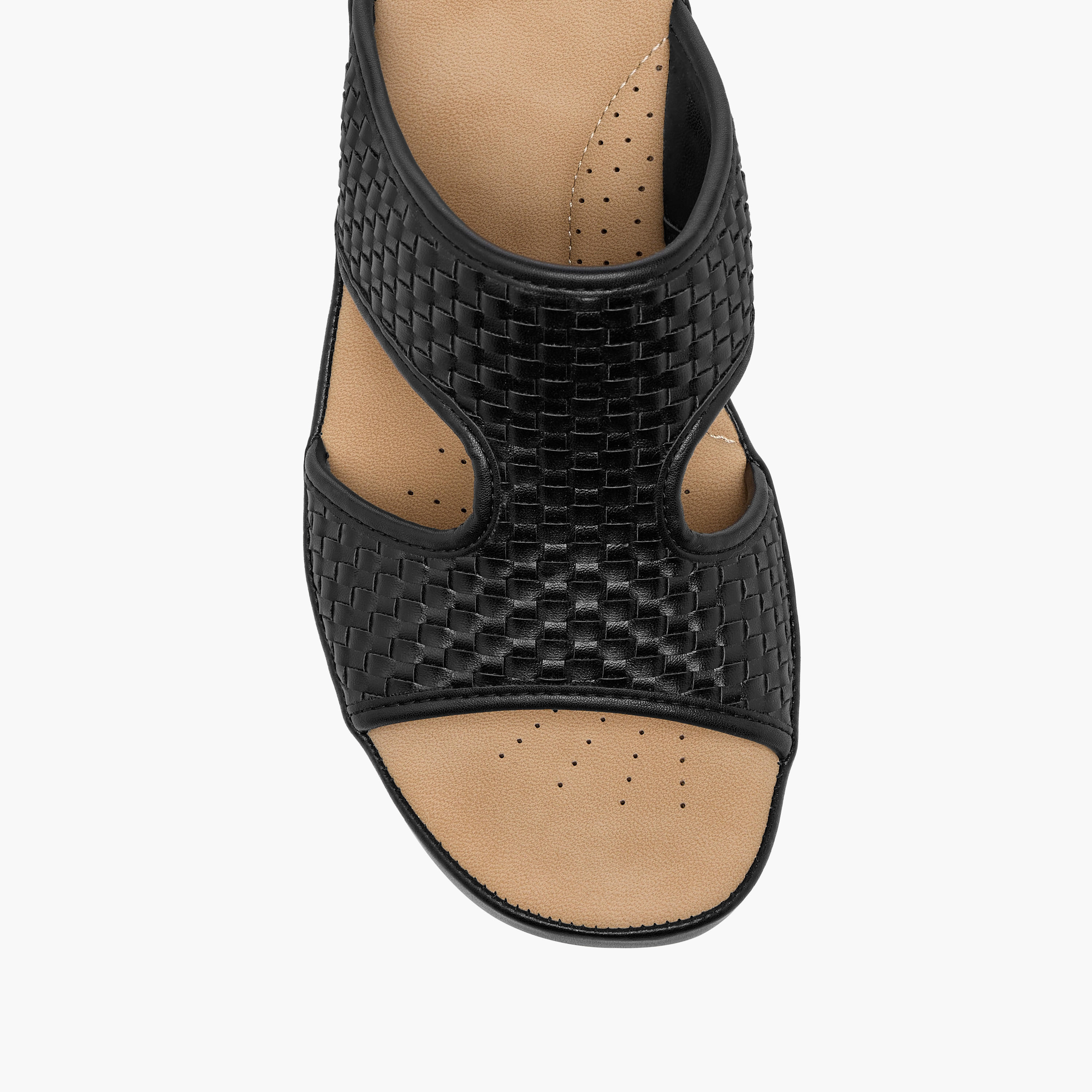 صندل سهل الارتداء وبارز الملمس بكعب سميك من فلورا بيلا-women-shoes-sandals-heeled-image-4