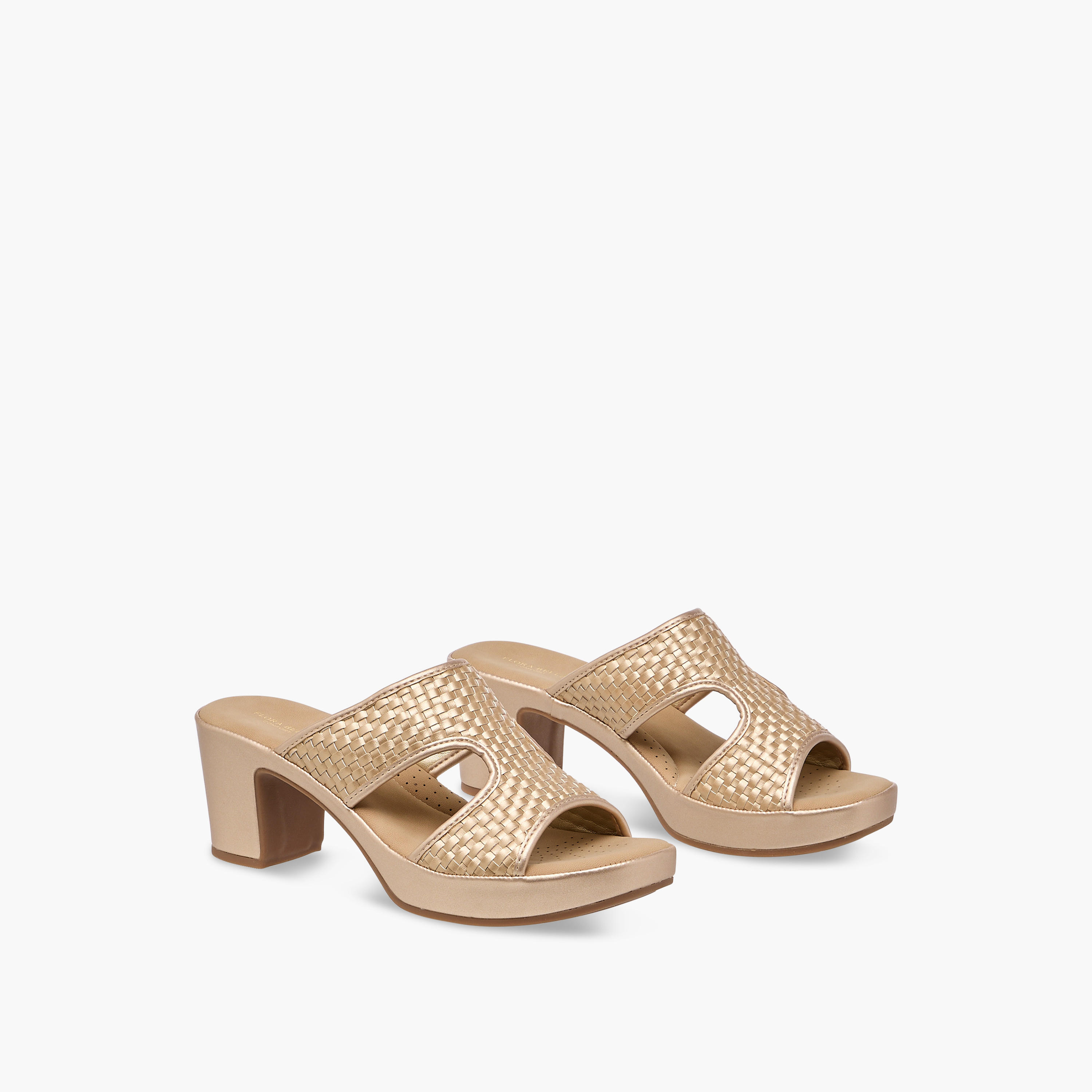 Flora Bella Textured Slip-On Sandals with Block Heels-women-shoes-sandals-heeled-image-1