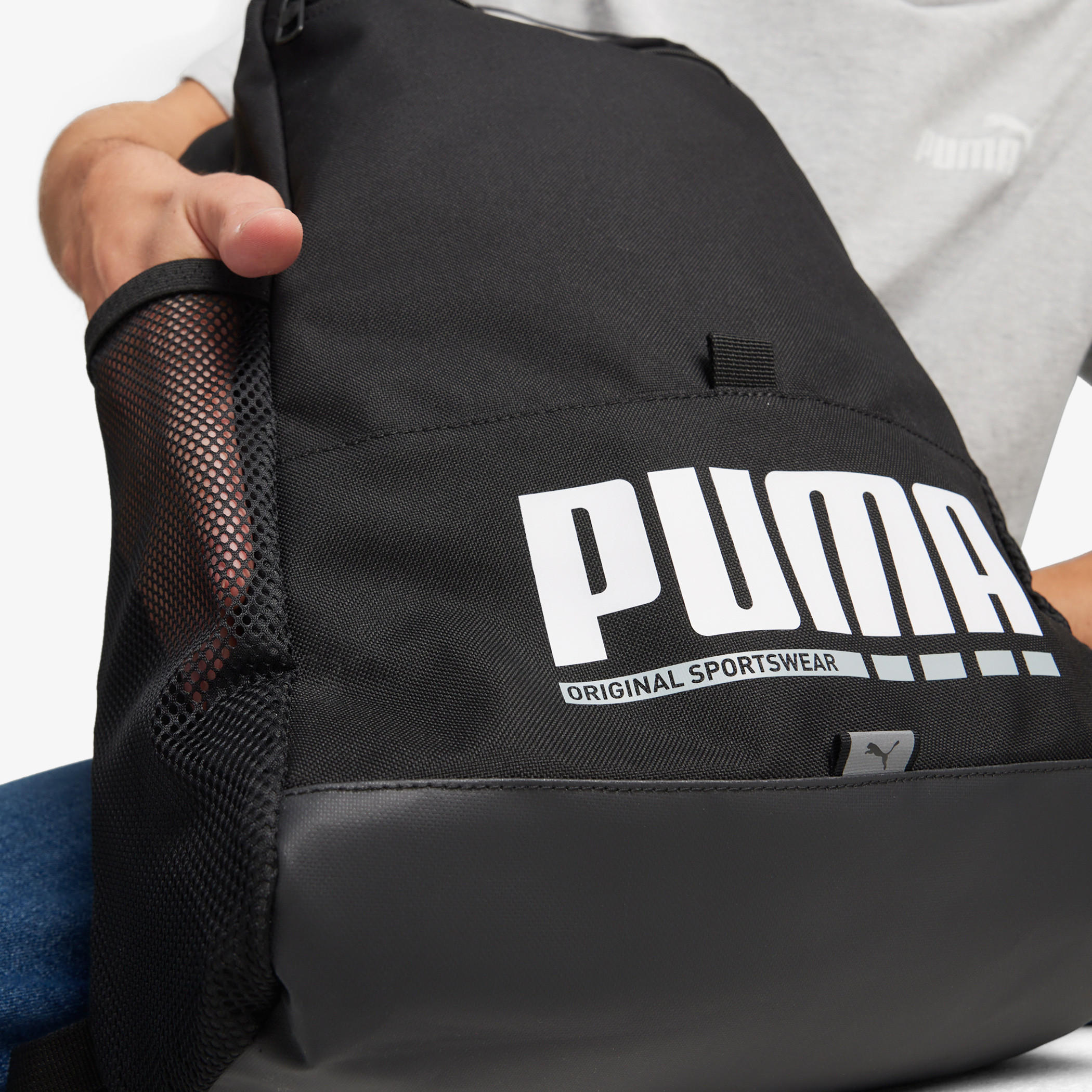 Puma Logo Print Backpack with Adjustable Straps and Zip Closure-school-bagsandbackpacks-backpacks-image-5