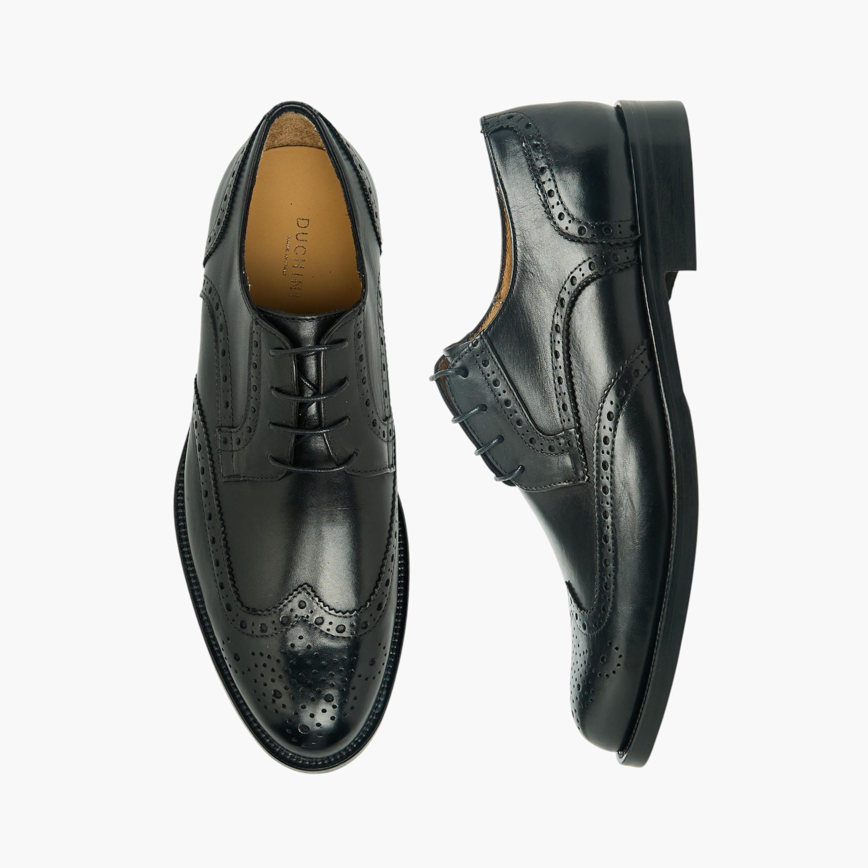 Duchini Men Genuine Leather Lace-Up Derby Shoes-men-shoes-formalshoes-image-1