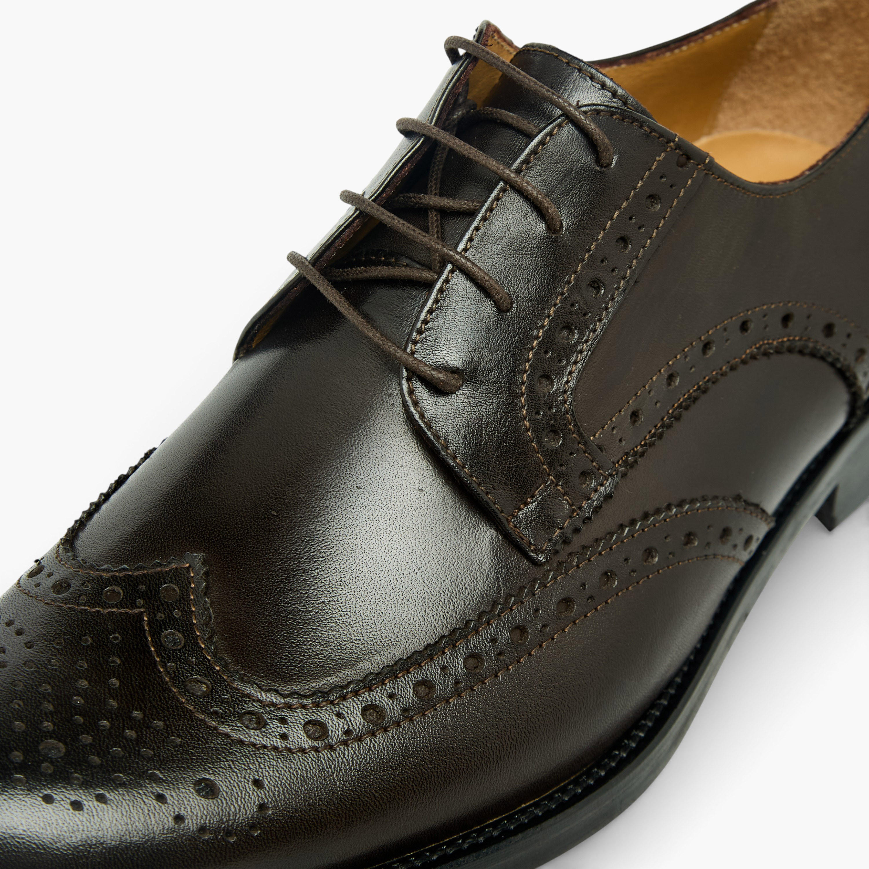 Duchini Men Genuine Leather Lace-Up Derby Shoes-men-shoes-formalshoes-image-4