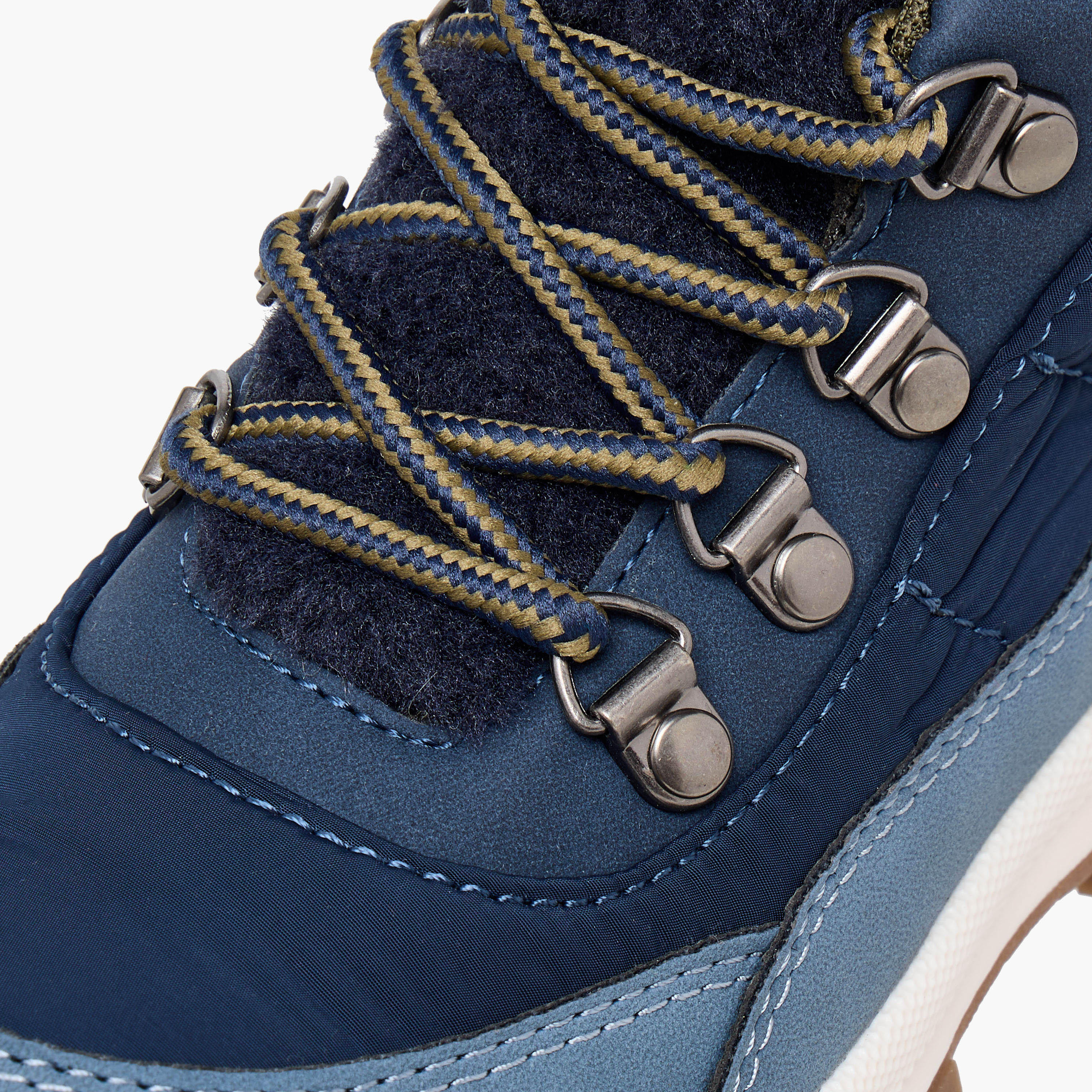 Juniors Textured High Cut Boots with Zip Closure-boys-shoes-boots-image-4