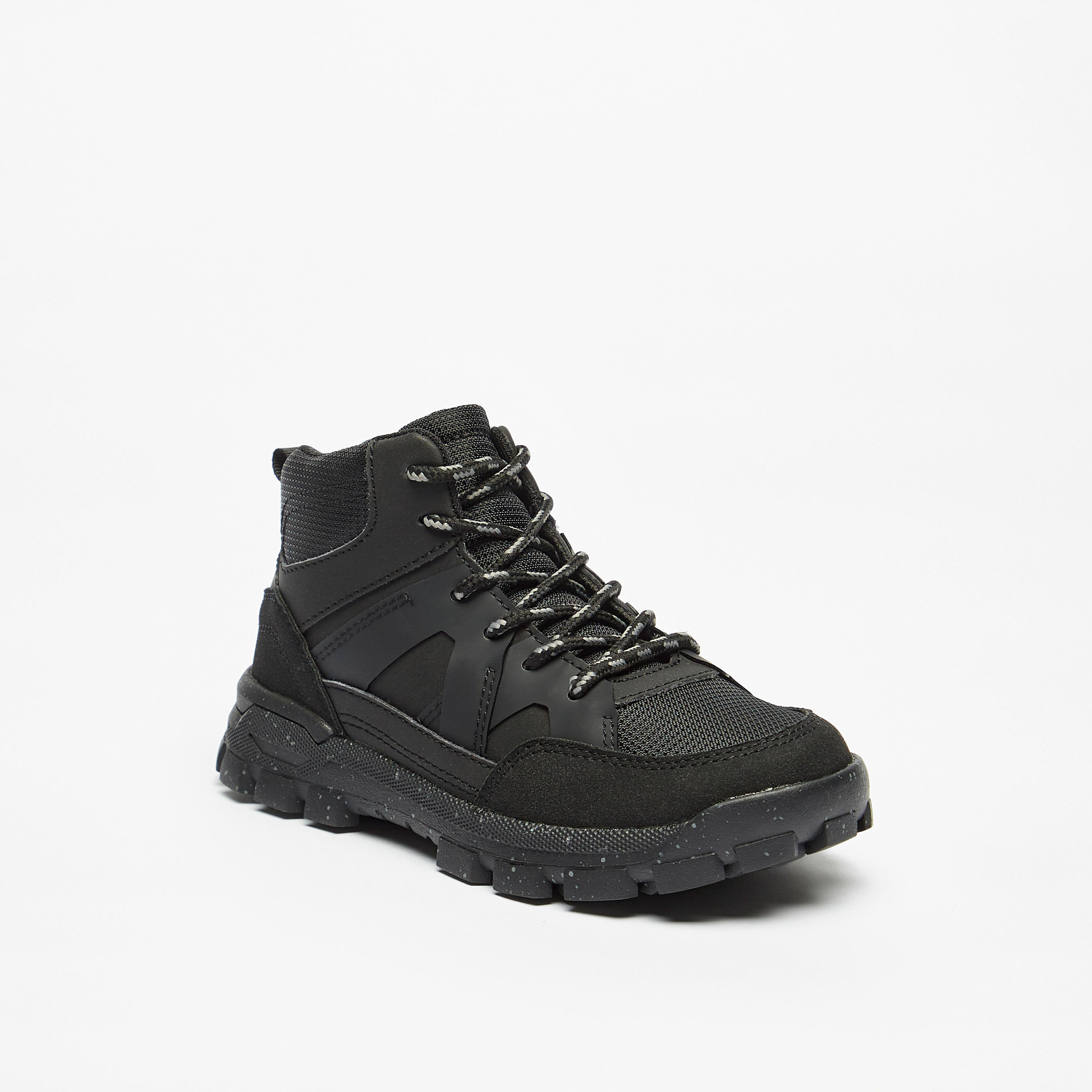 بوت كاحل بارز الملمس بسحاب إغلاق للأولاد من مستر دوتشيني-boys-shoes-boots-image-1