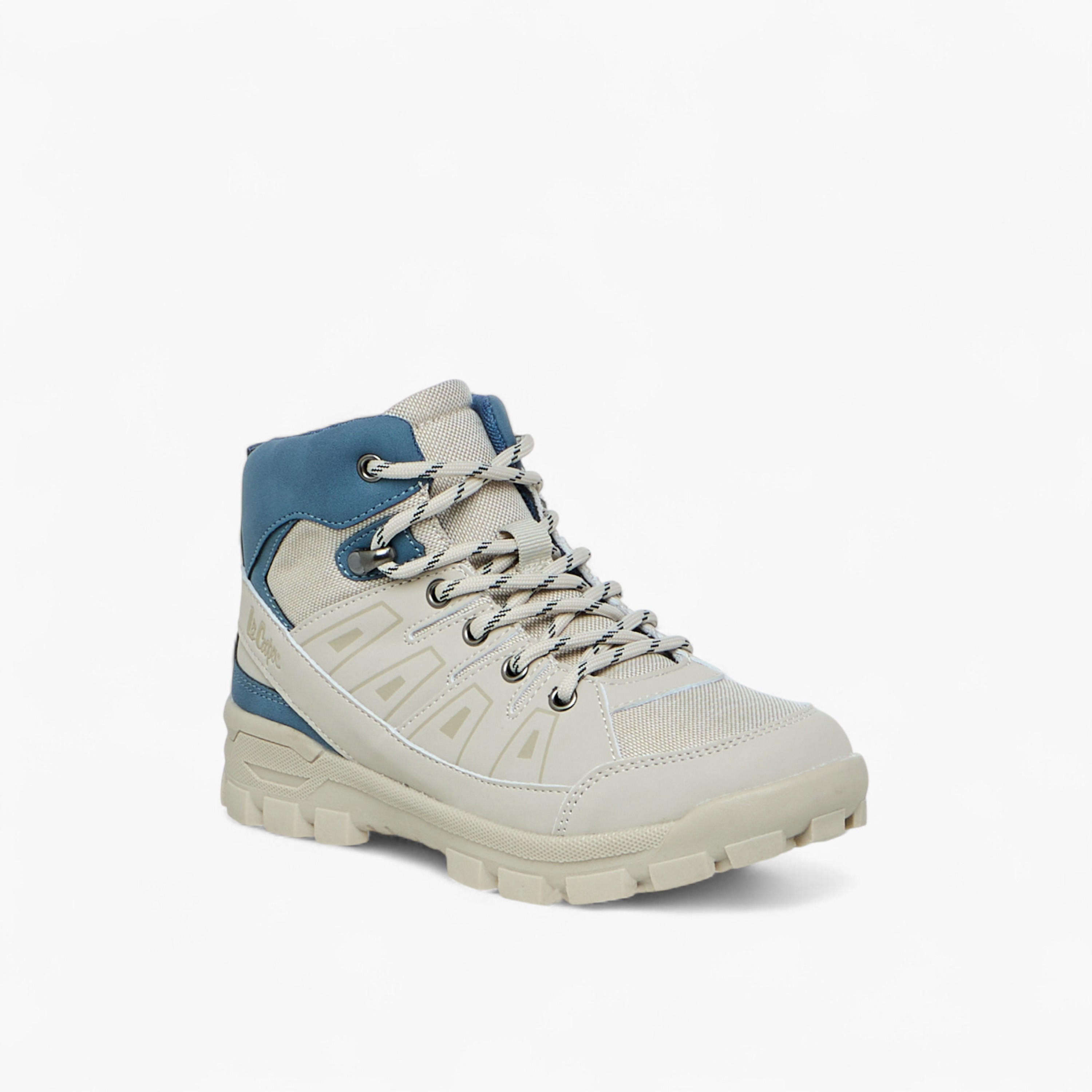 Lee Cooper Boys' Panelled Ankle Boots with Lace-Up Closure-boys-shoes-boots-image-2