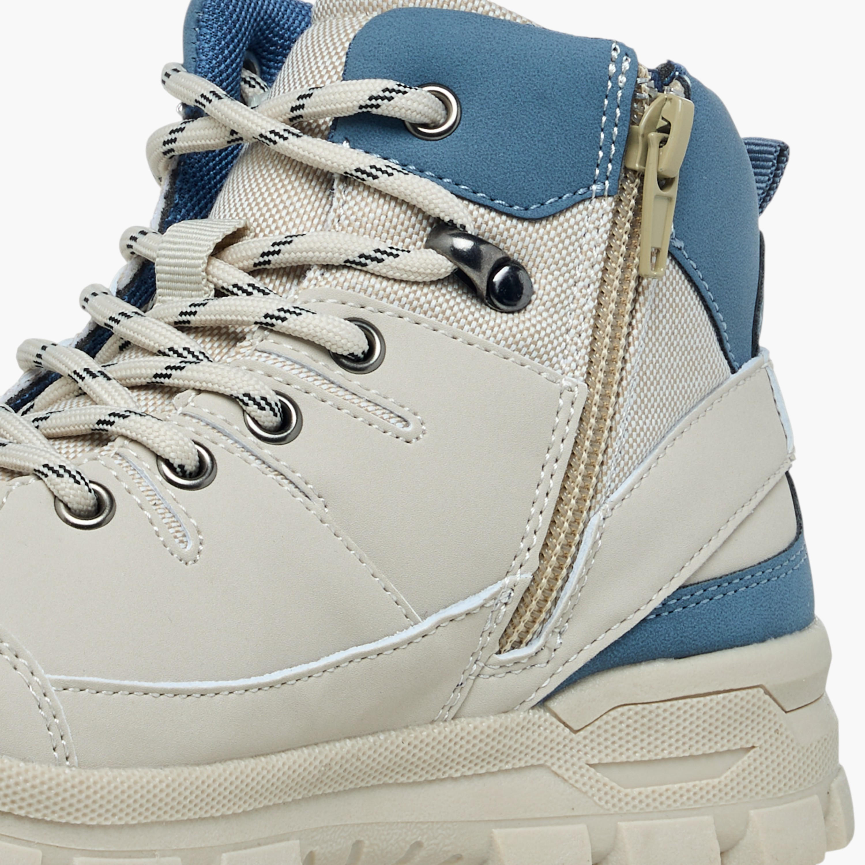 Lee Cooper Boys' Panelled Ankle Boots with Lace-Up Closure-boys-shoes-boots-image-5