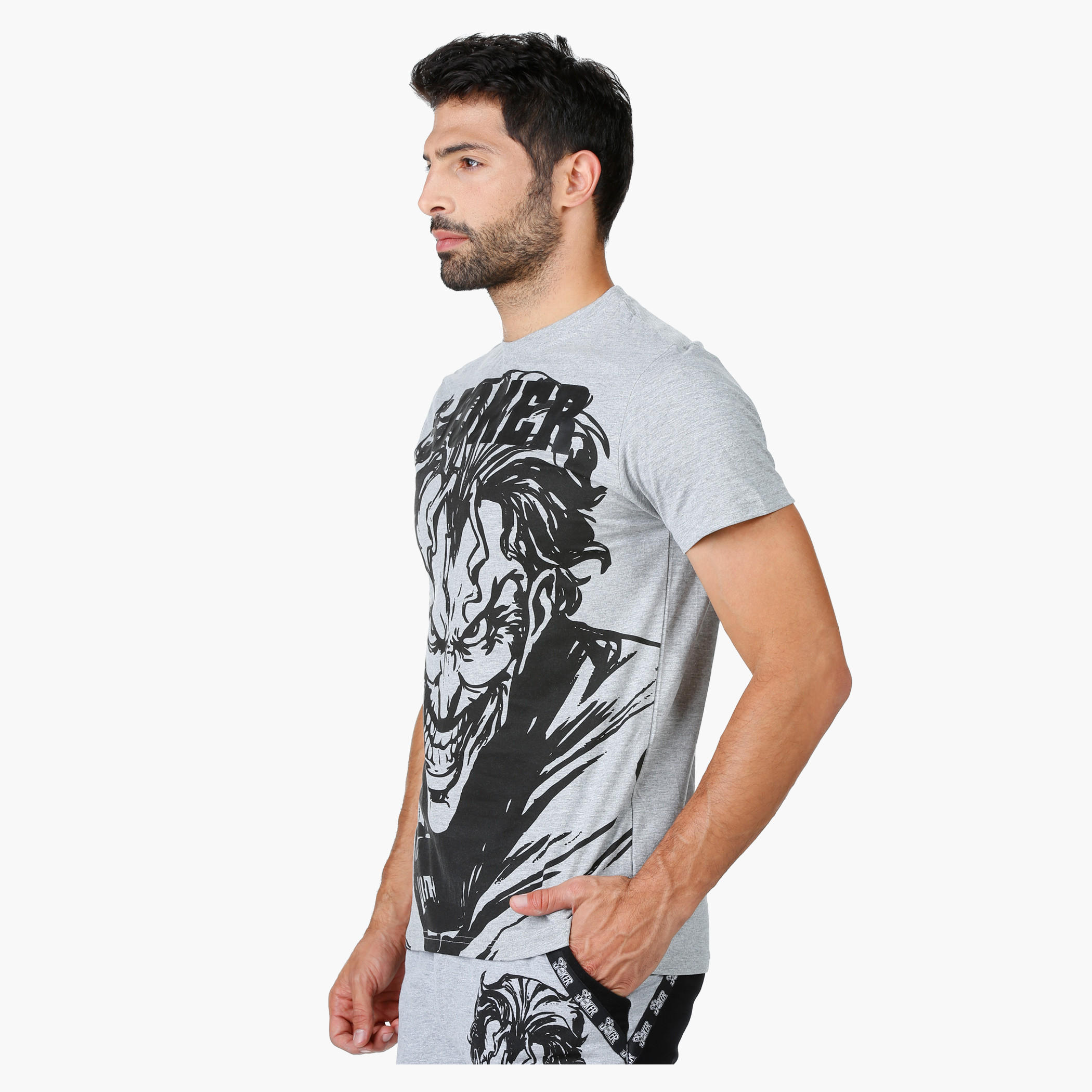 Batman Theme Printed T-Shirt with Round Neck and Short Sleeves-men-clothing-tshirtsandpolos-tshirts-image-3
