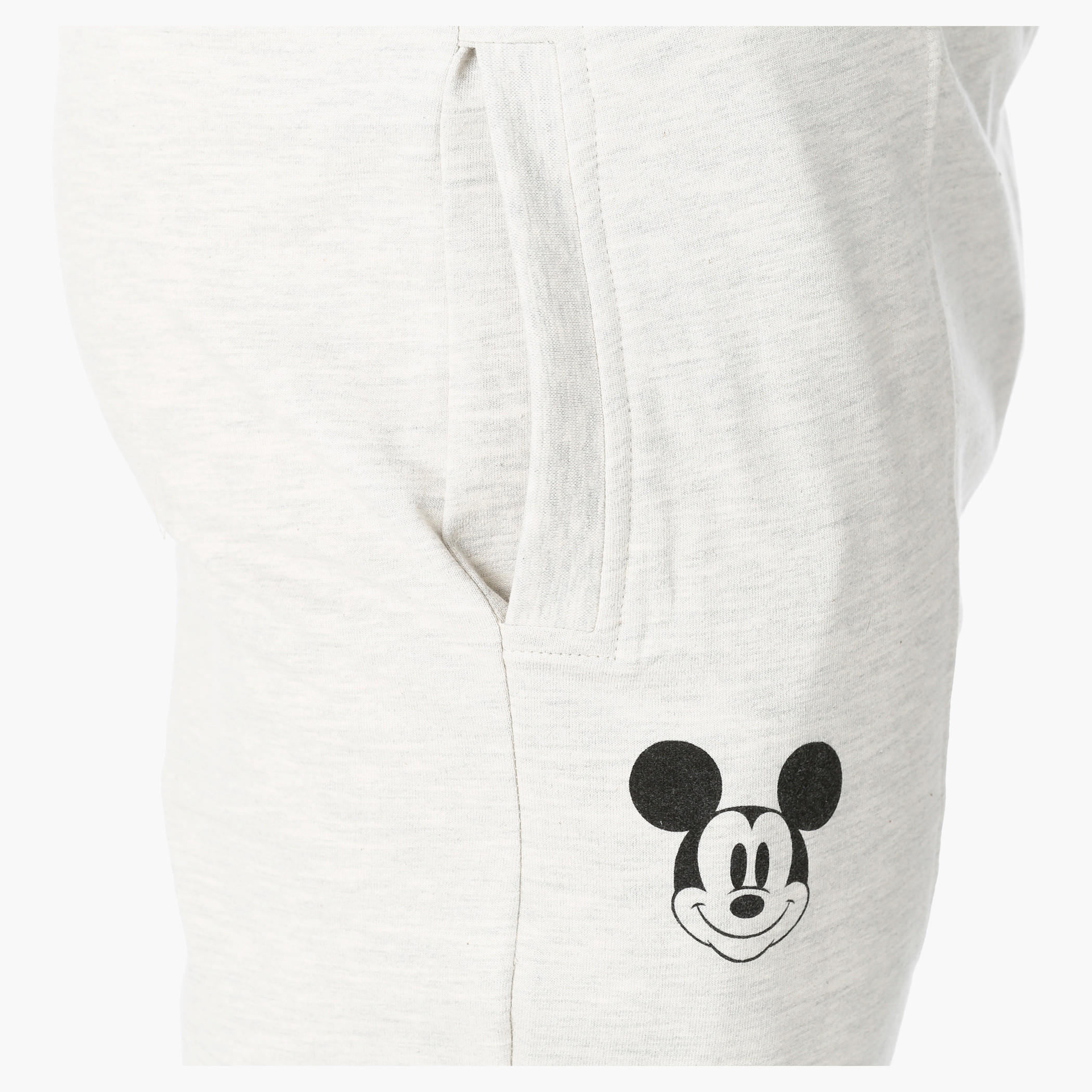 Mickey Mouse Print Cotton Joggers in Regular Fit-men-clothing-bottoms-joggers-image-4