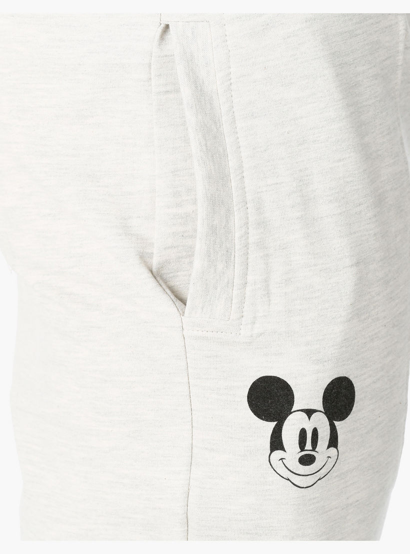 Mickey Mouse Print Cotton Joggers in Regular Fit-men-clothing-bottoms-joggers-image-4