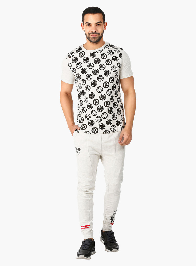 Mickey Mouse Print Cotton Joggers in Regular Fit-men-clothing-bottoms-joggers-image-5