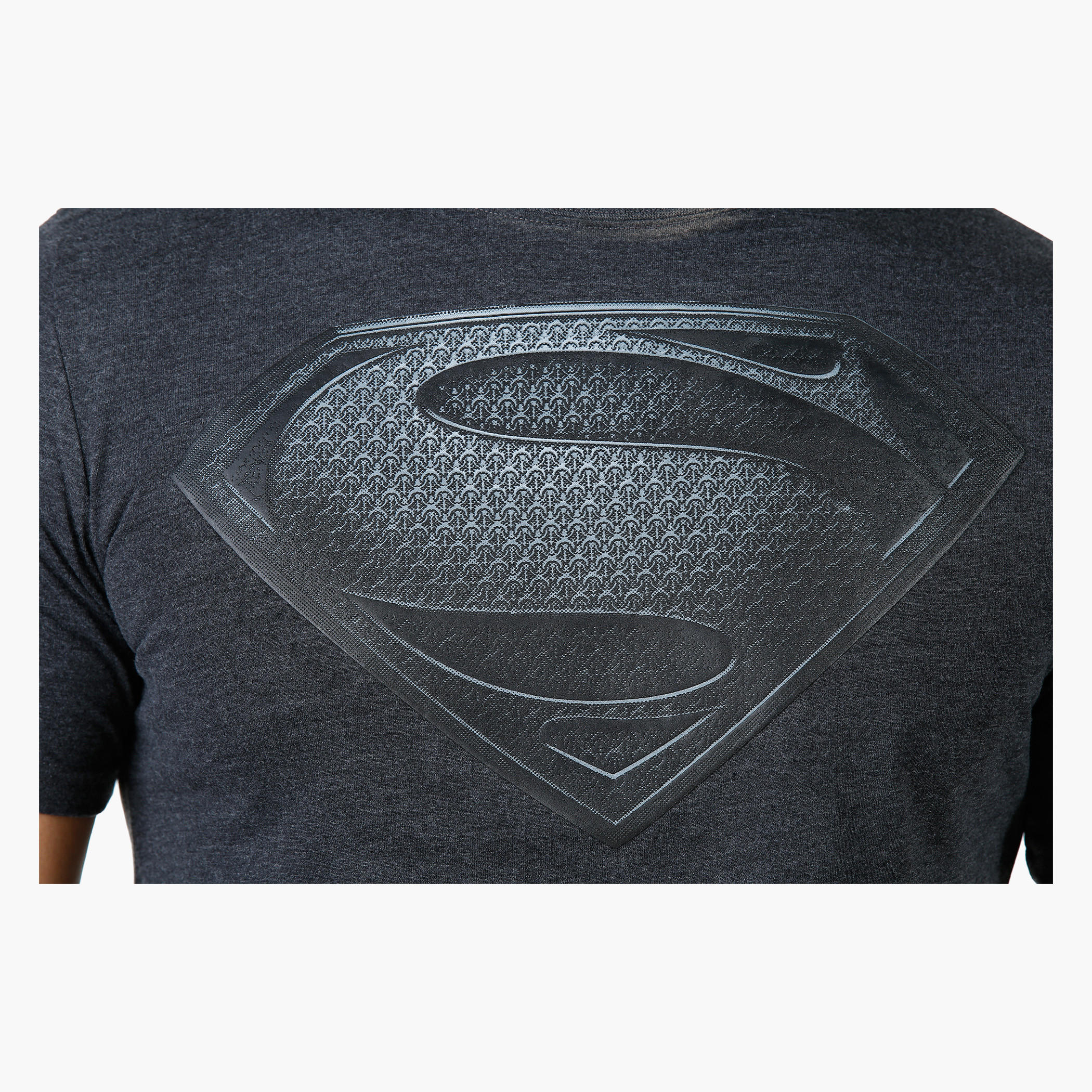 Superman Print T-Shirt with Round Neck and Short Sleeves-men-clothing-tshirtsandpolos-tshirts-image-4