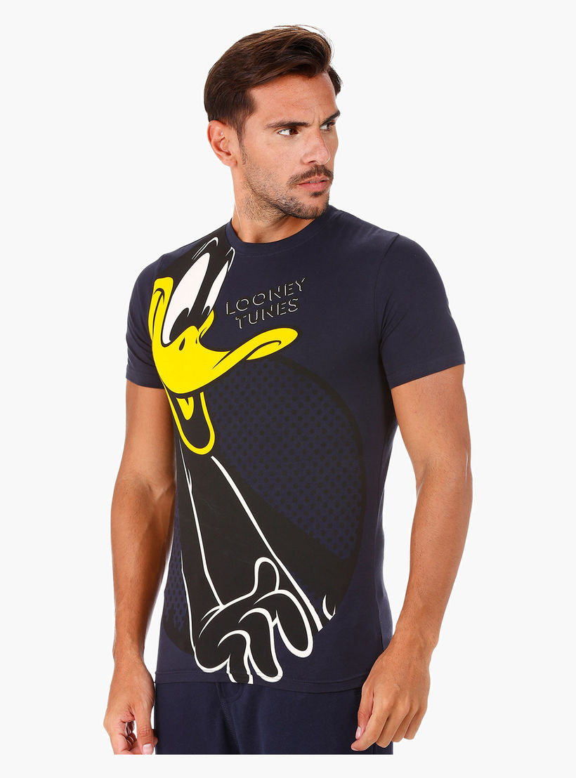Looney Tunes Print T-Shirt with Round neck and Half Sleeves-men-clothing-tshirtsandpolos-tshirts-image-3