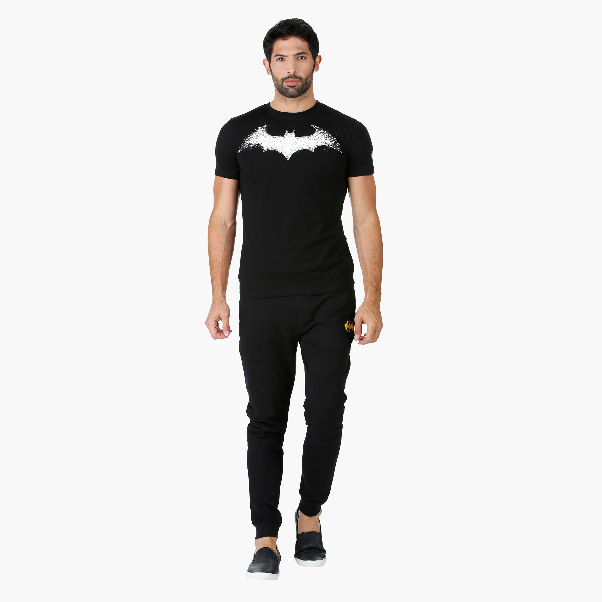 Batman Print T-Shirt with Round Neck and Short Sleeves-men-clothing-tshirtsandpolos-tshirts-image-5
