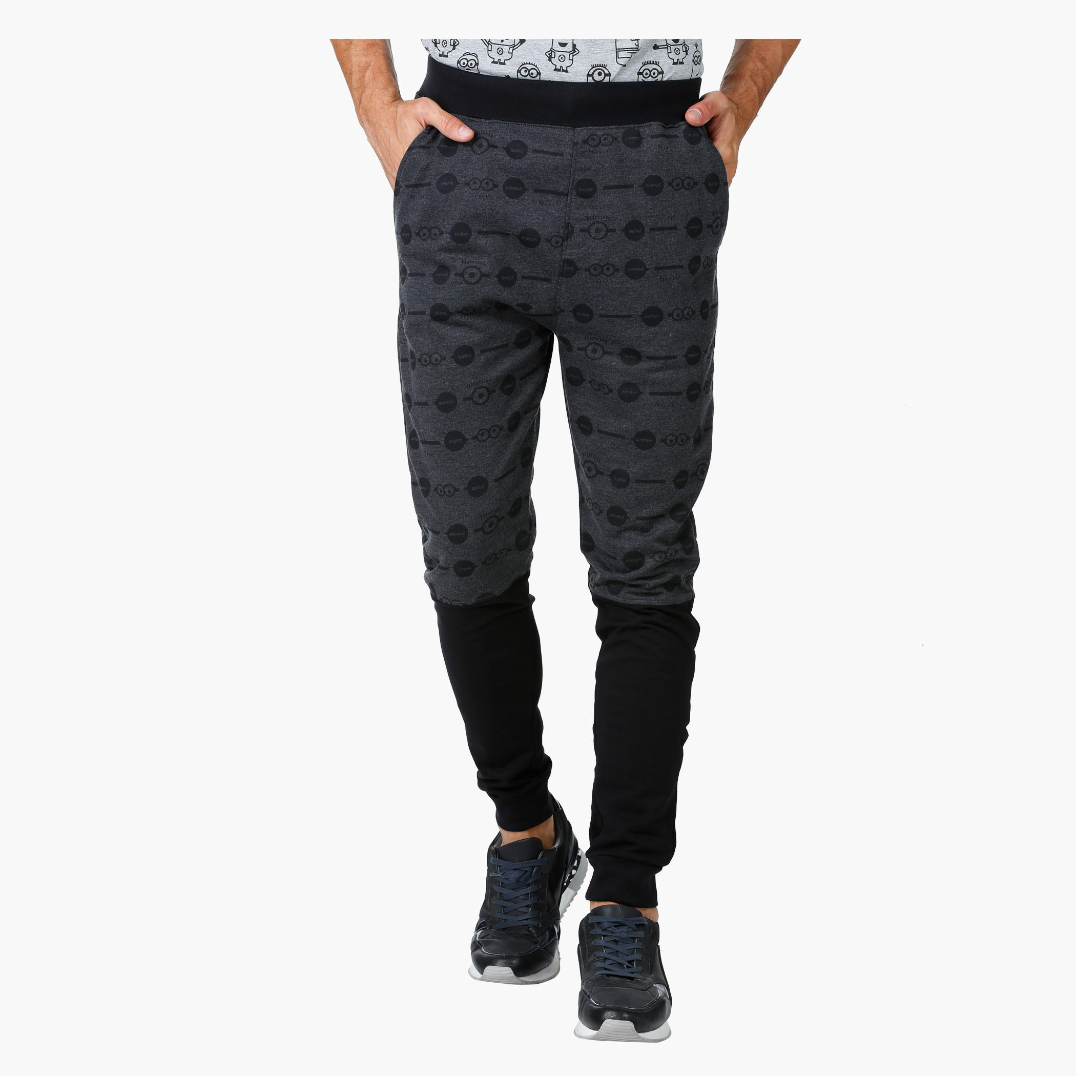 Despicable Me Theme Knitted Joggers-men-clothing-bottoms-joggers-image-1