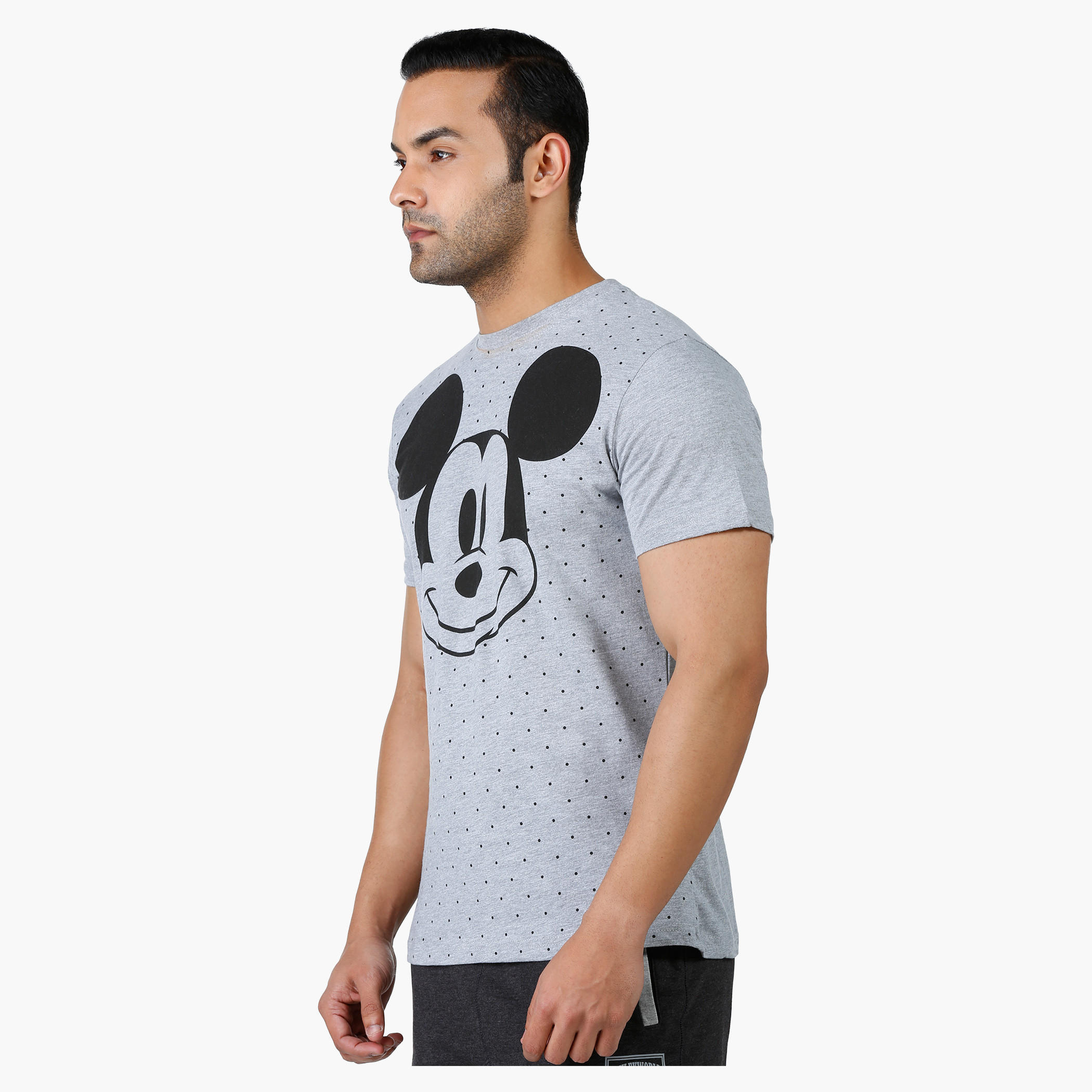 Mickey Mouse Print T-Shirt with Round neck and Short Sleeves-men-clothing-tshirtsandpolos-tshirts-image-3
