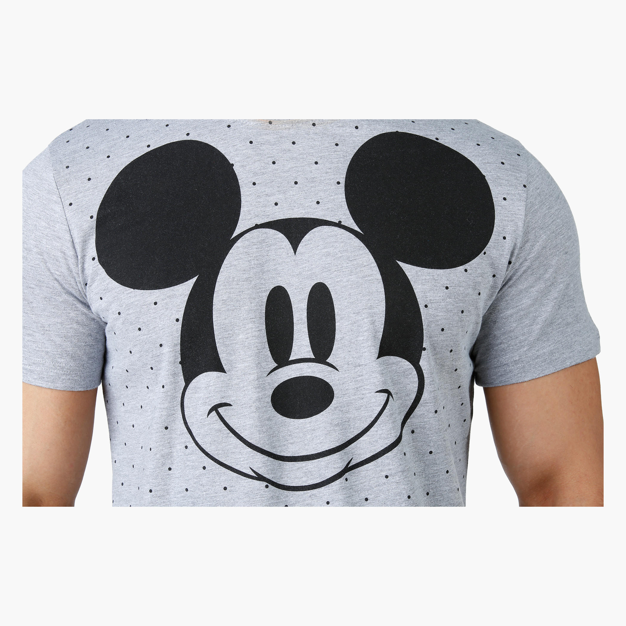 Mickey Mouse Print T-Shirt with Round neck and Short Sleeves-men-clothing-tshirtsandpolos-tshirts-image-4