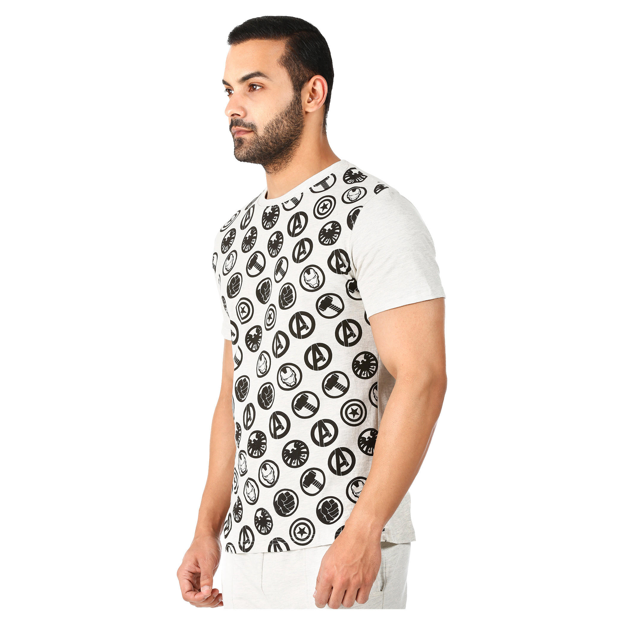 Avengers Print Round Neck T-Shirt with Half Sleeves in Regular Fit-men-clothing-tshirtsandpolos-tshirts-image-3