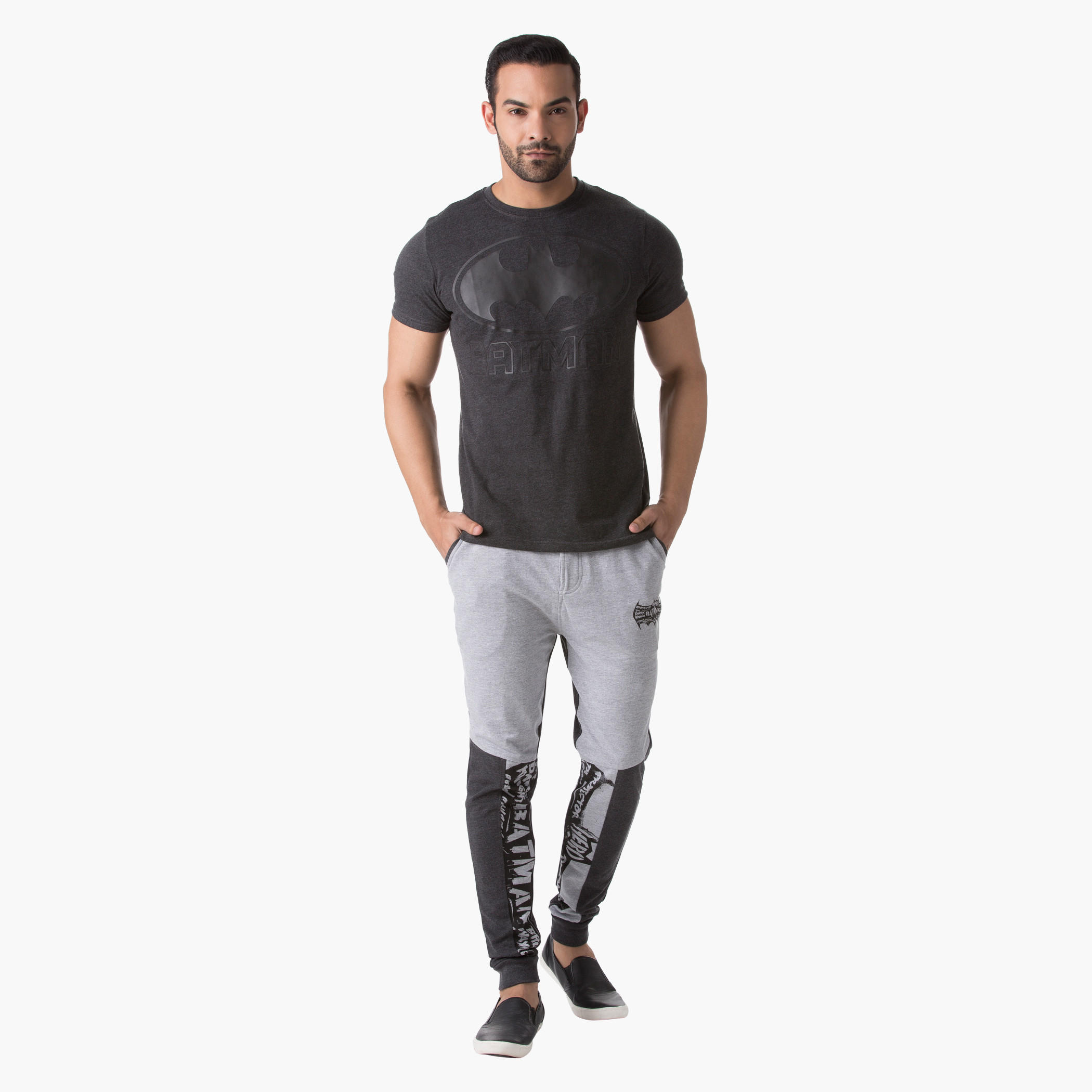 Batman Print T-Shirt with Round Neck and Half Sleeves-men-clothing-tshirtsandpolos-tshirts-image-5