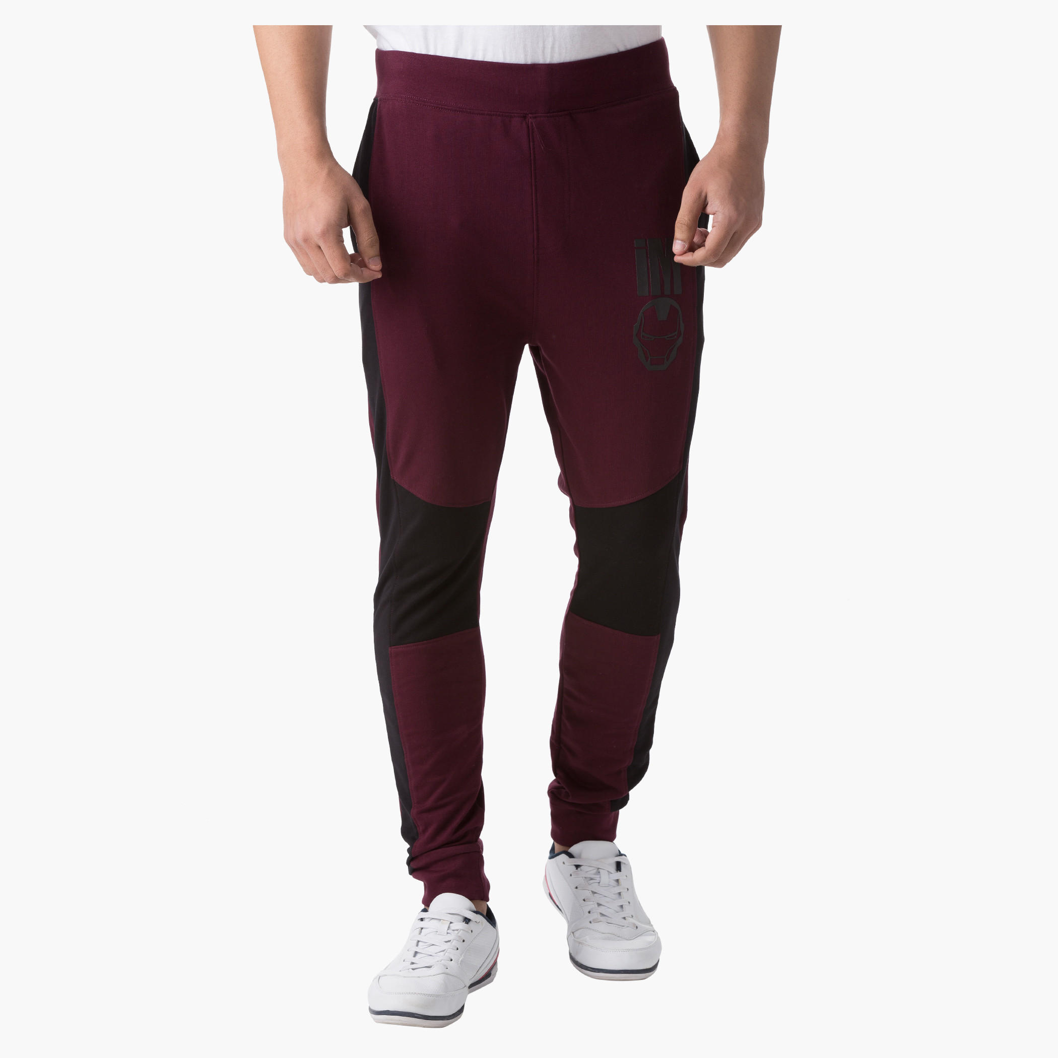 Iron Man Print Jog Pants in Slim Fit-men-clothing-bottoms-joggers-image-1