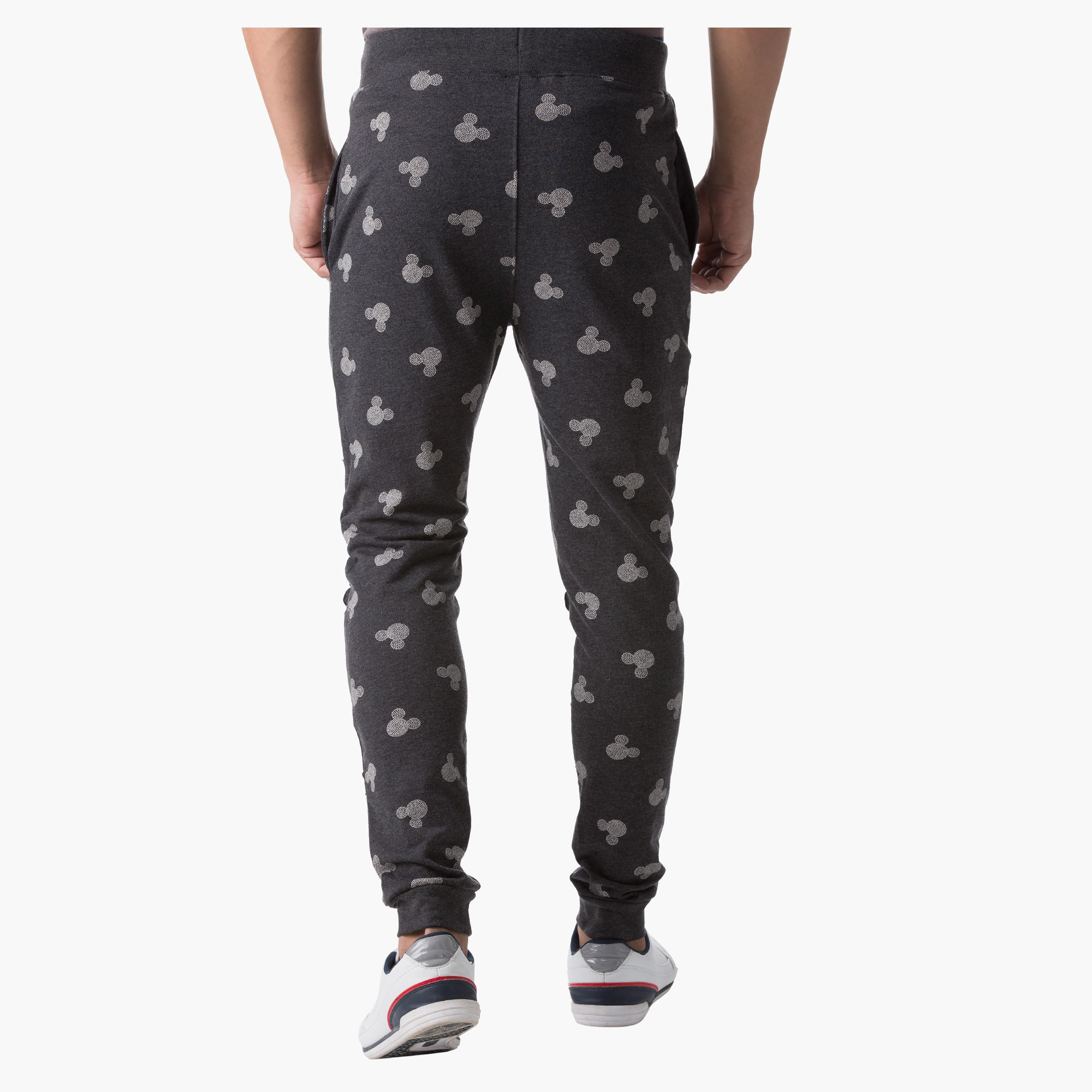 Mickey Mouse Print Jog Pants in Slim Fit-men-clothing-bottoms-joggers-image-2