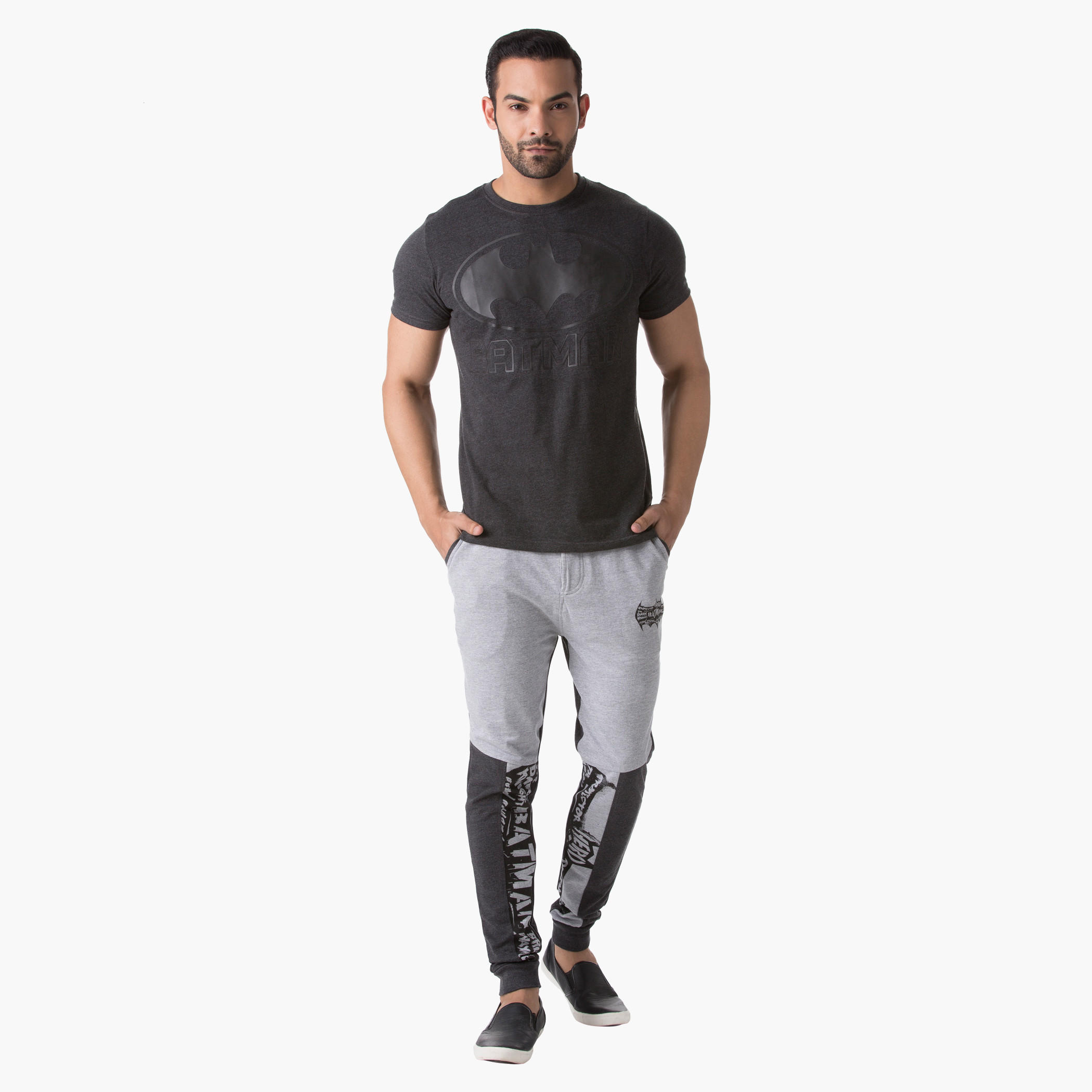 Batman Print Jog Pants in Slim Fit-men-clothing-bottoms-joggers-image-5
