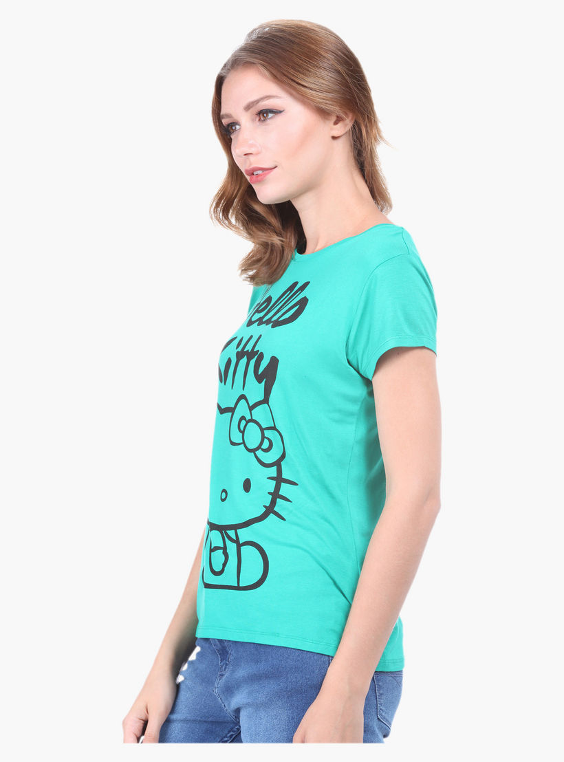 Hello Kitty Printed T-shirt-women-clothing-tshirts-image-3