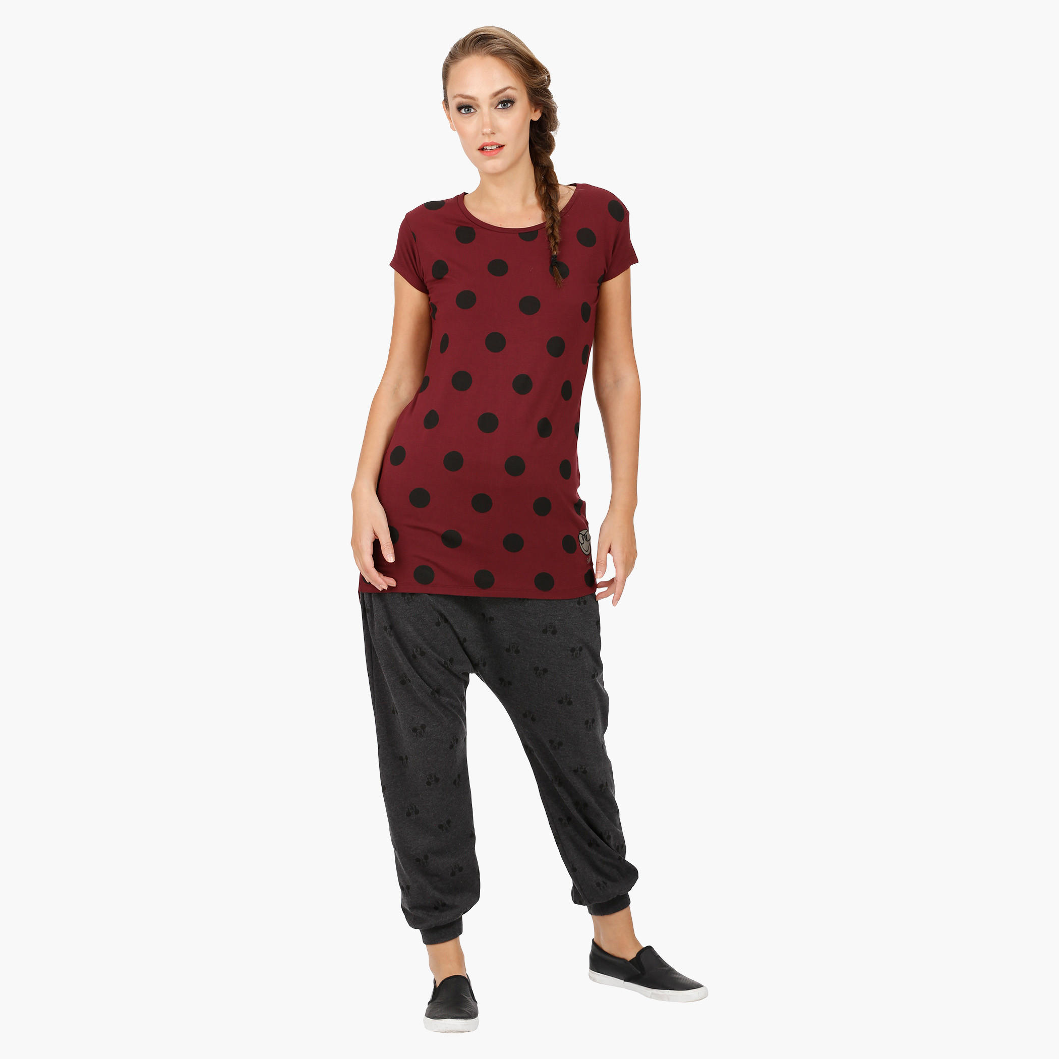 Minnie Mouse Print Jog Pants-women-clothing-bottoms-joggers-image-5