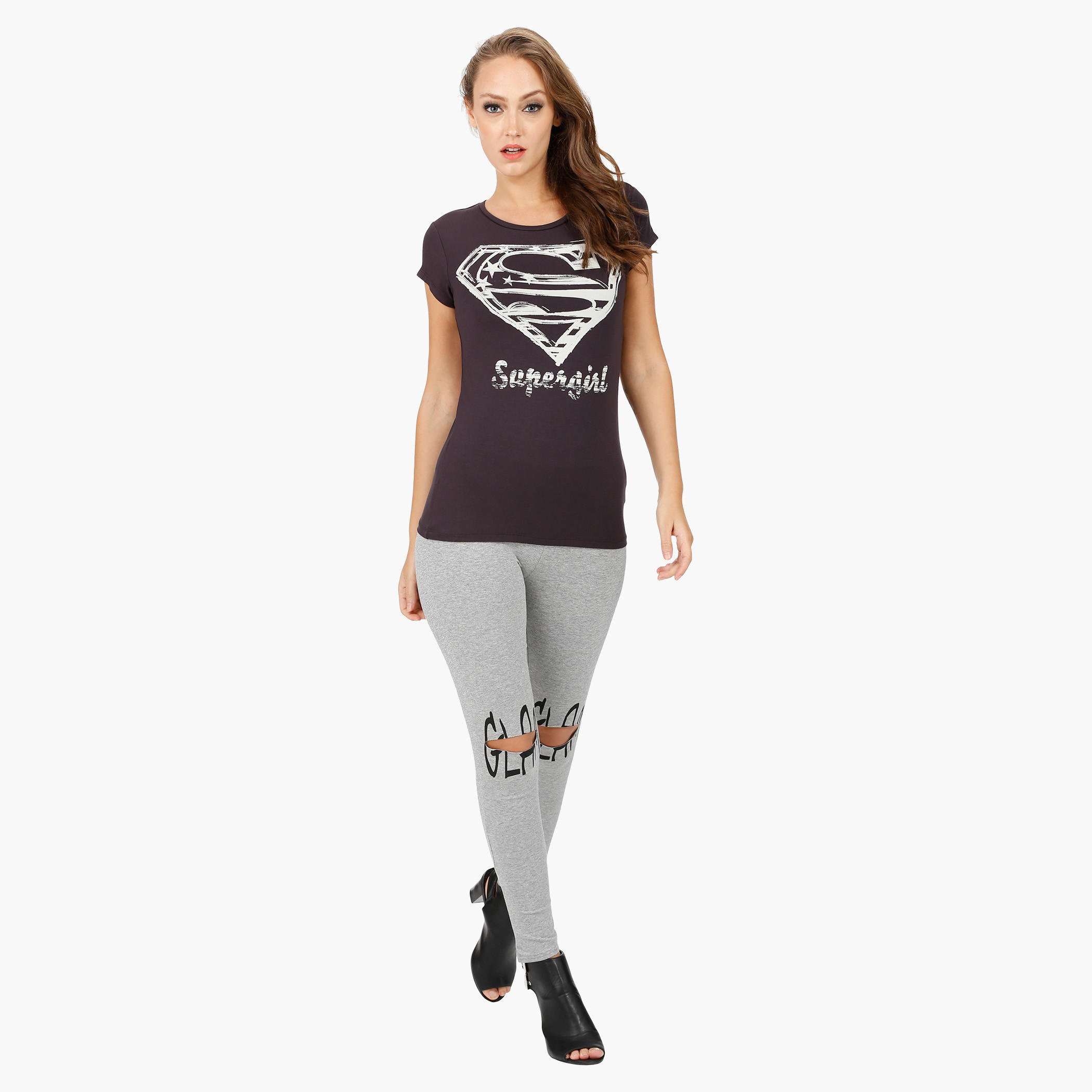 Superman Print T-Shirt with Half Sleeves-women-clothing-tshirts-image-5