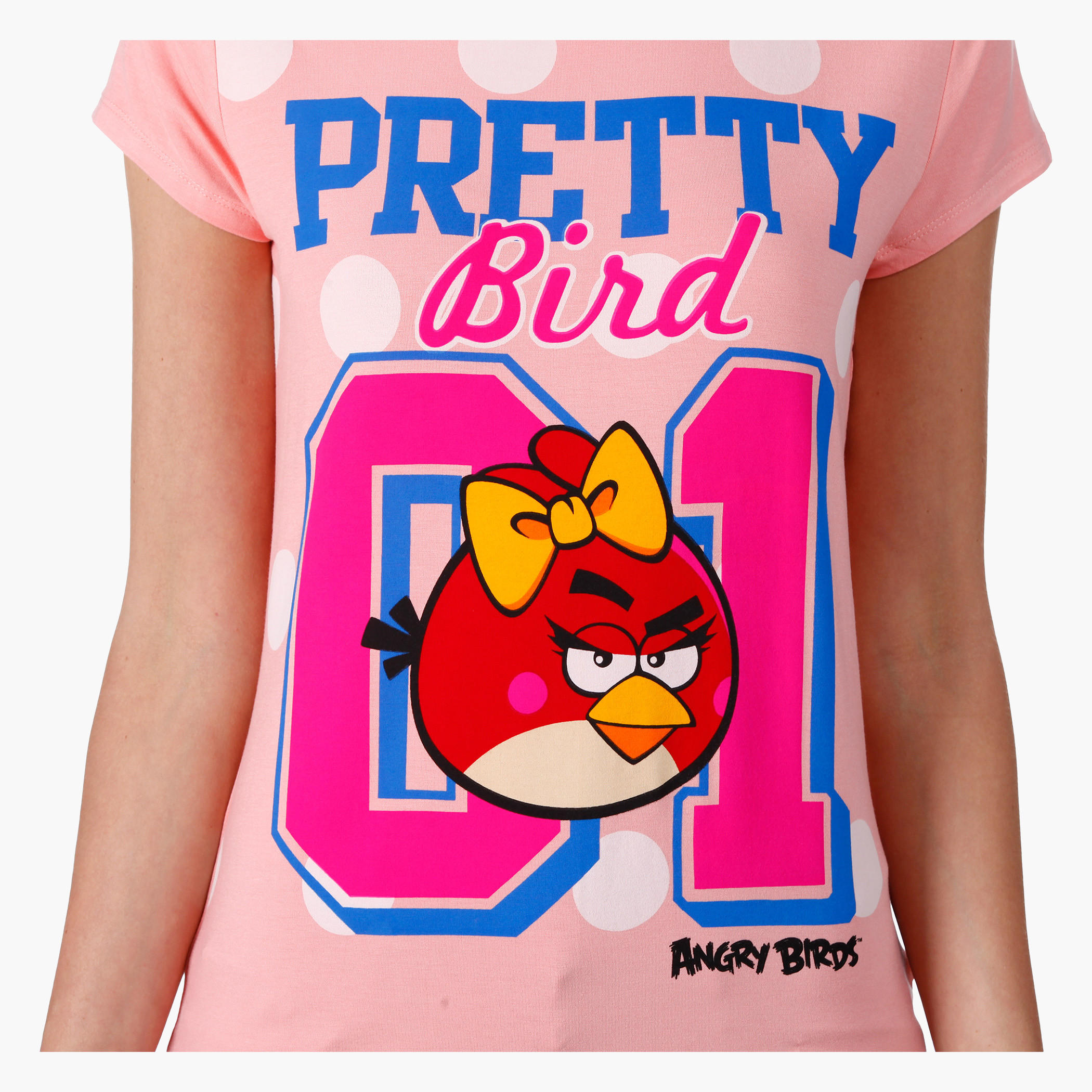 Angry Birds Printed T-Shirt with Half Sleeves in Regular Fit-women-clothing-tshirts-image-4