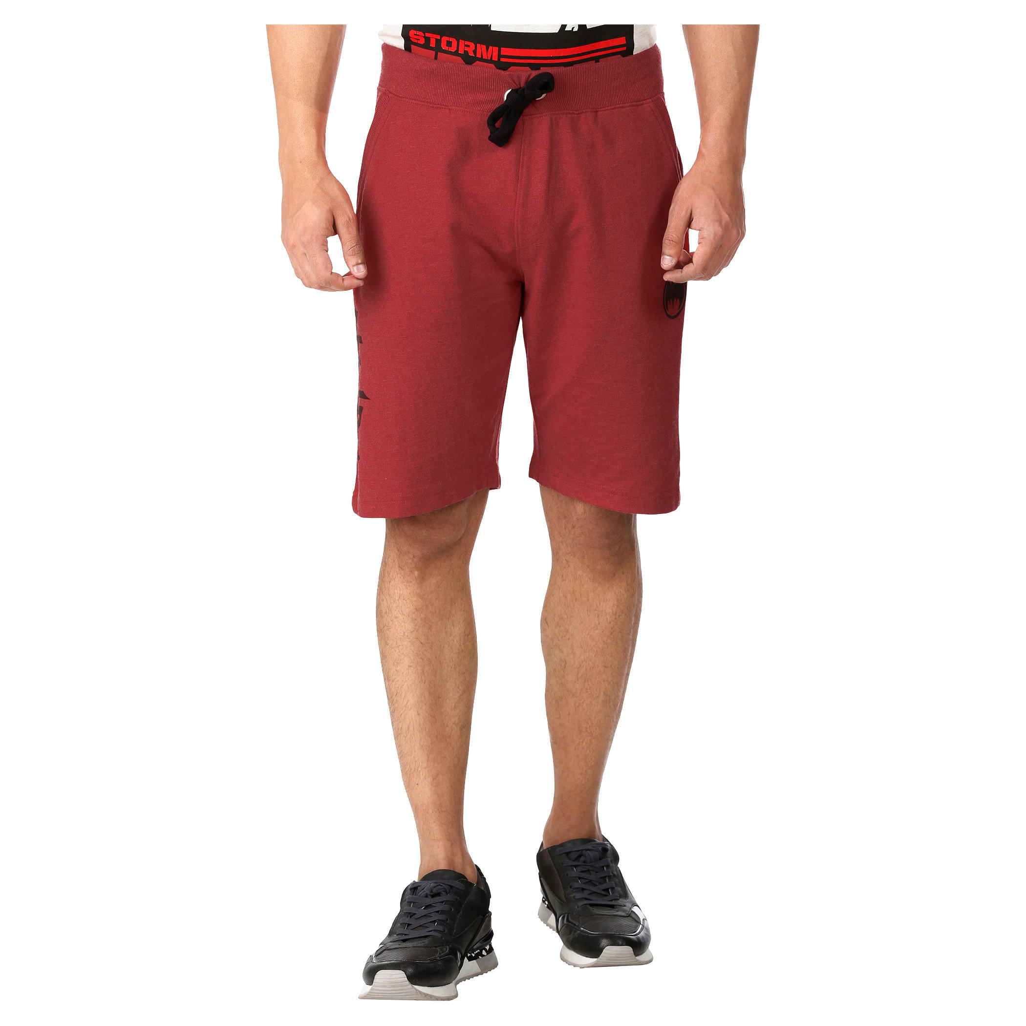 Batman Print Knit Shorts in Regular Fit-men-clothing-bottoms-shorts-image-1