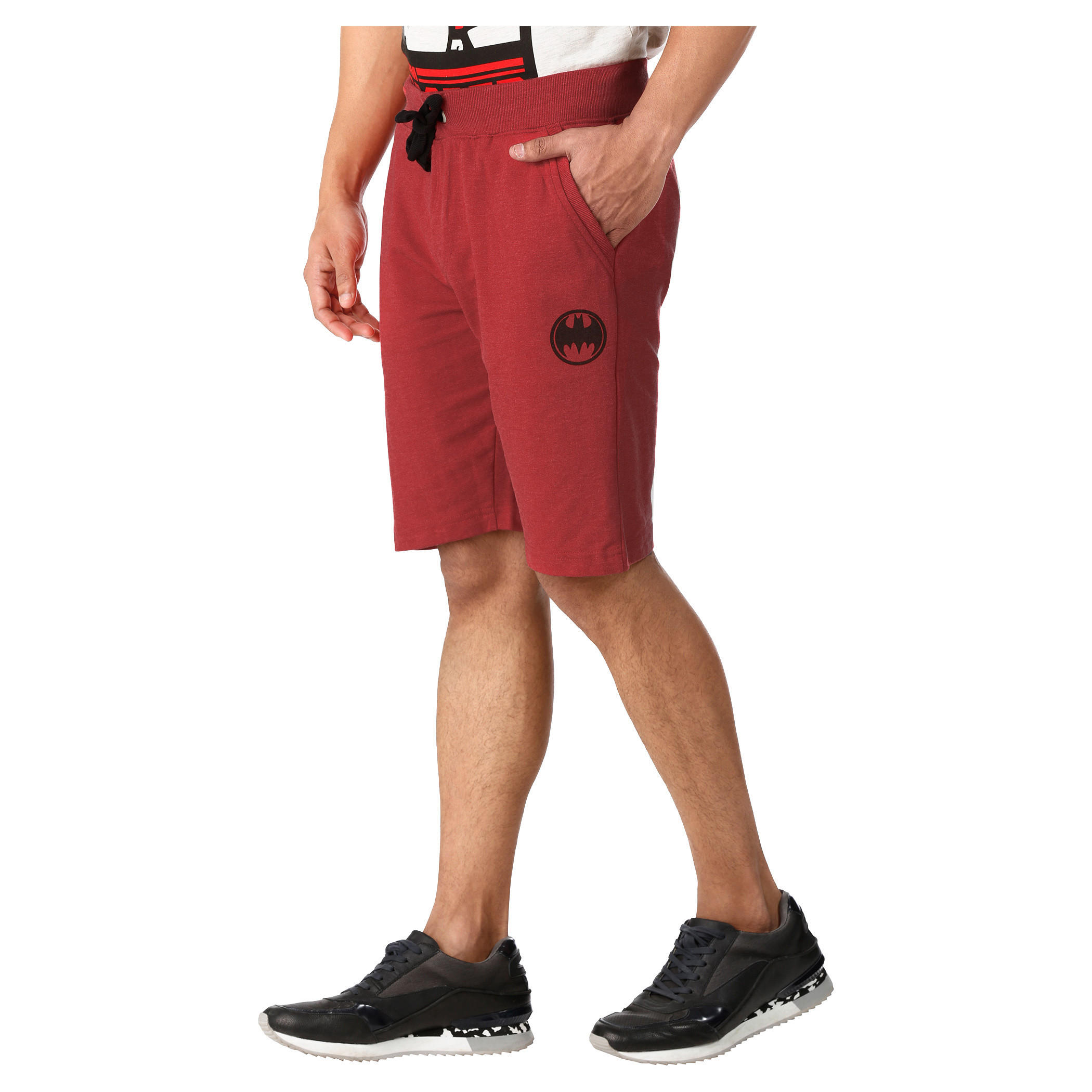 Batman Print Knit Shorts in Regular Fit-men-clothing-bottoms-shorts-image-3