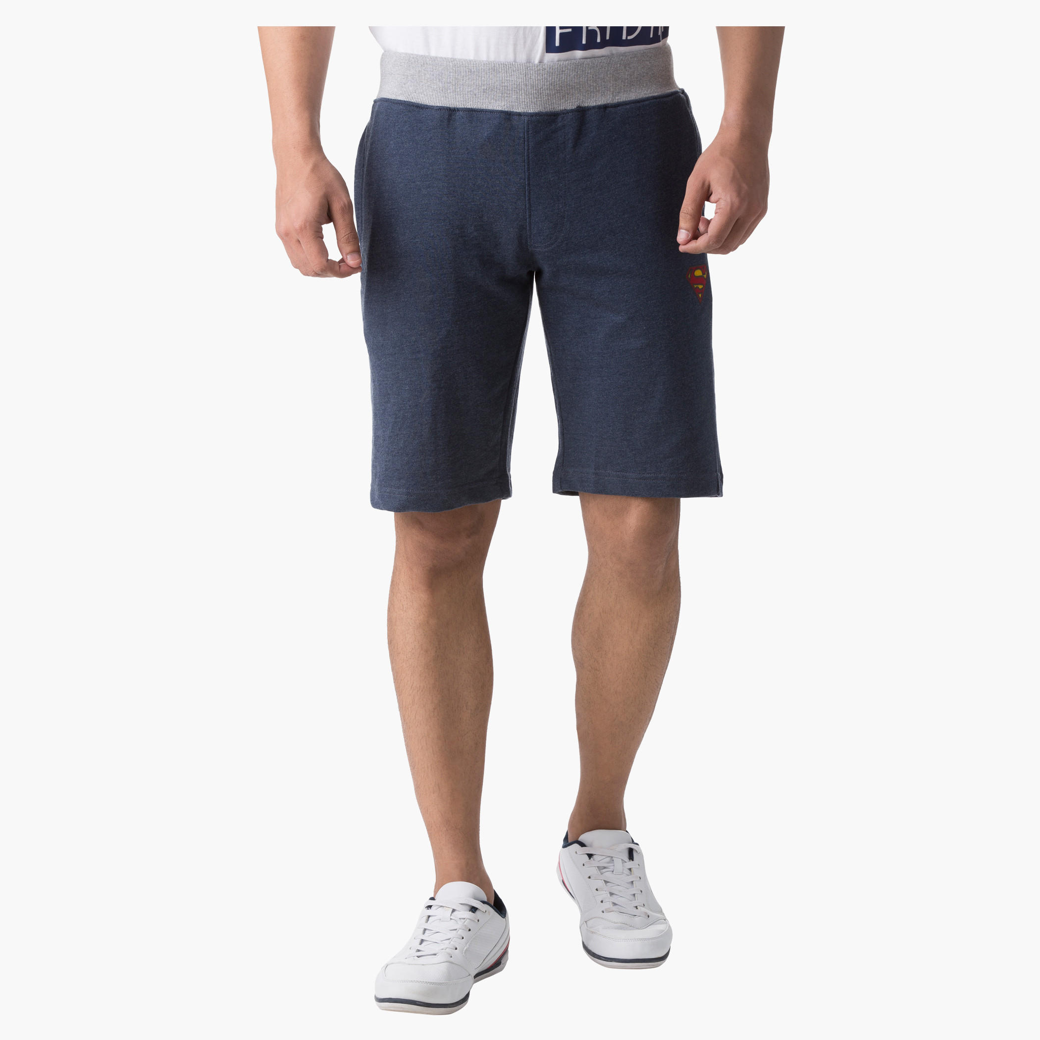 Superman Print Shorts in Slim Fit-men-clothing-bottoms-shorts-image-1