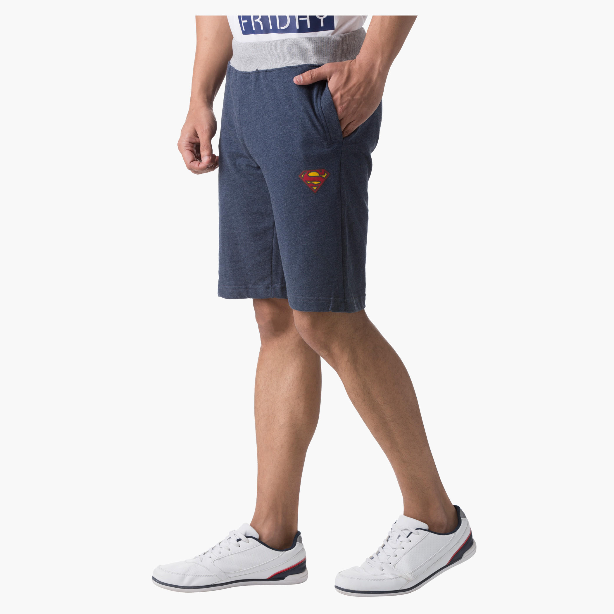 Superman Print Shorts in Slim Fit-men-clothing-bottoms-shorts-image-3