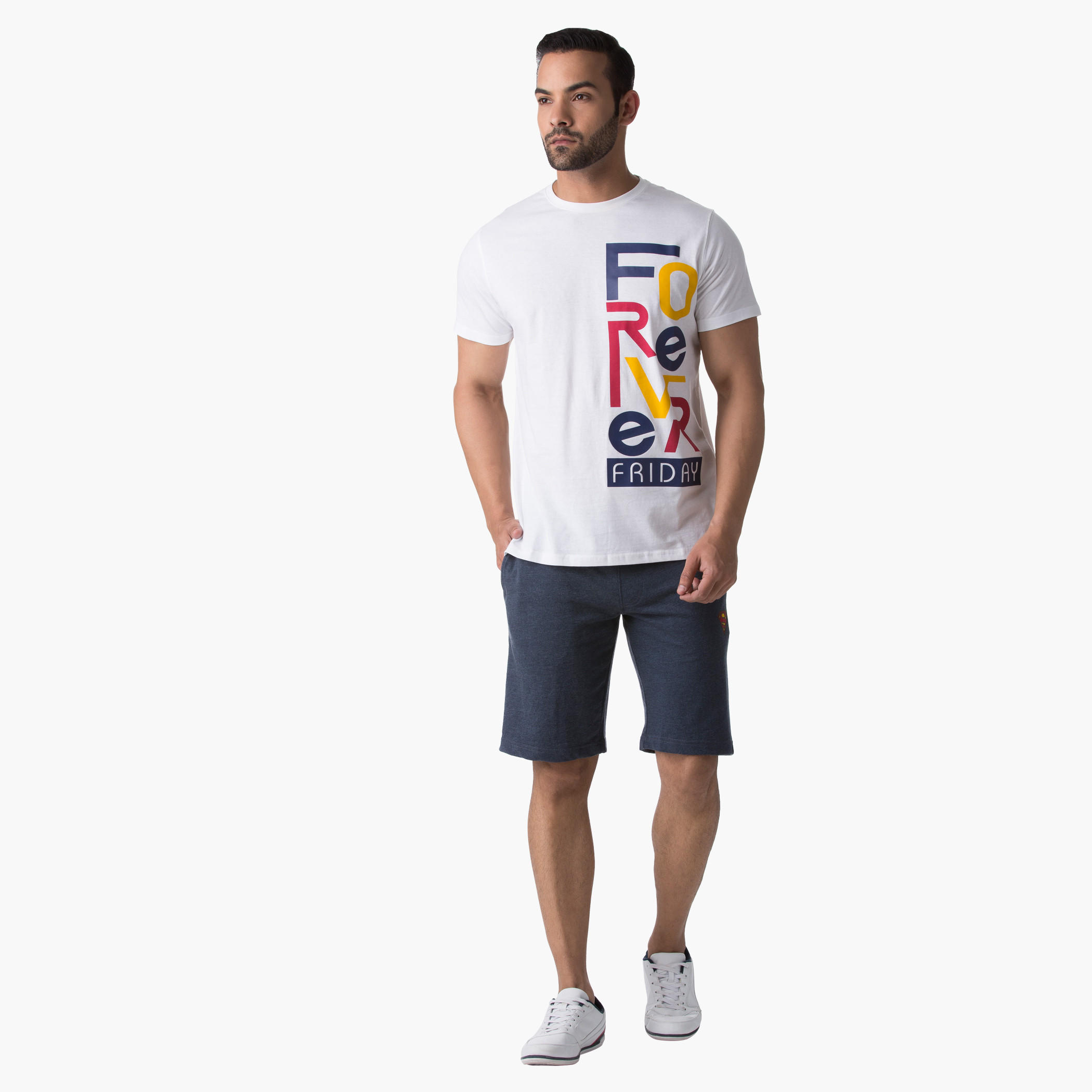 Superman Print Shorts in Slim Fit-men-clothing-bottoms-shorts-image-5