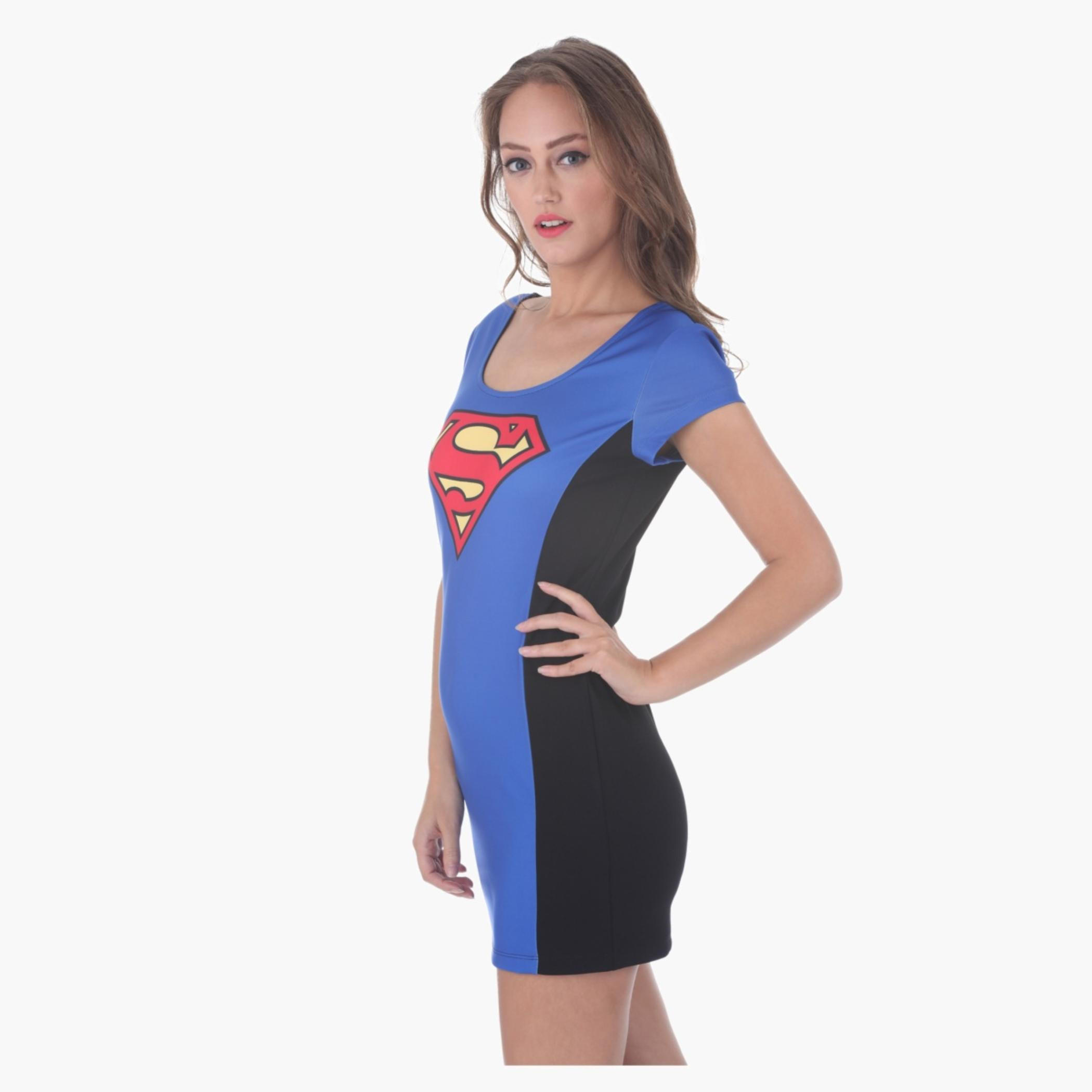Superman Printed Dress-women-clothing-dresses-image-3