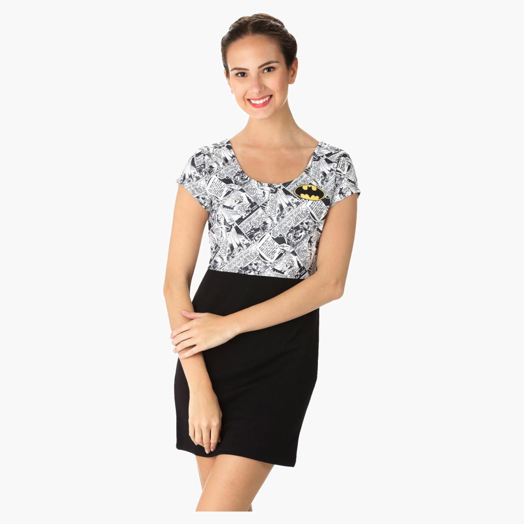 Bodycon Dress With Batman Print-women-clothing-dresses-image-1