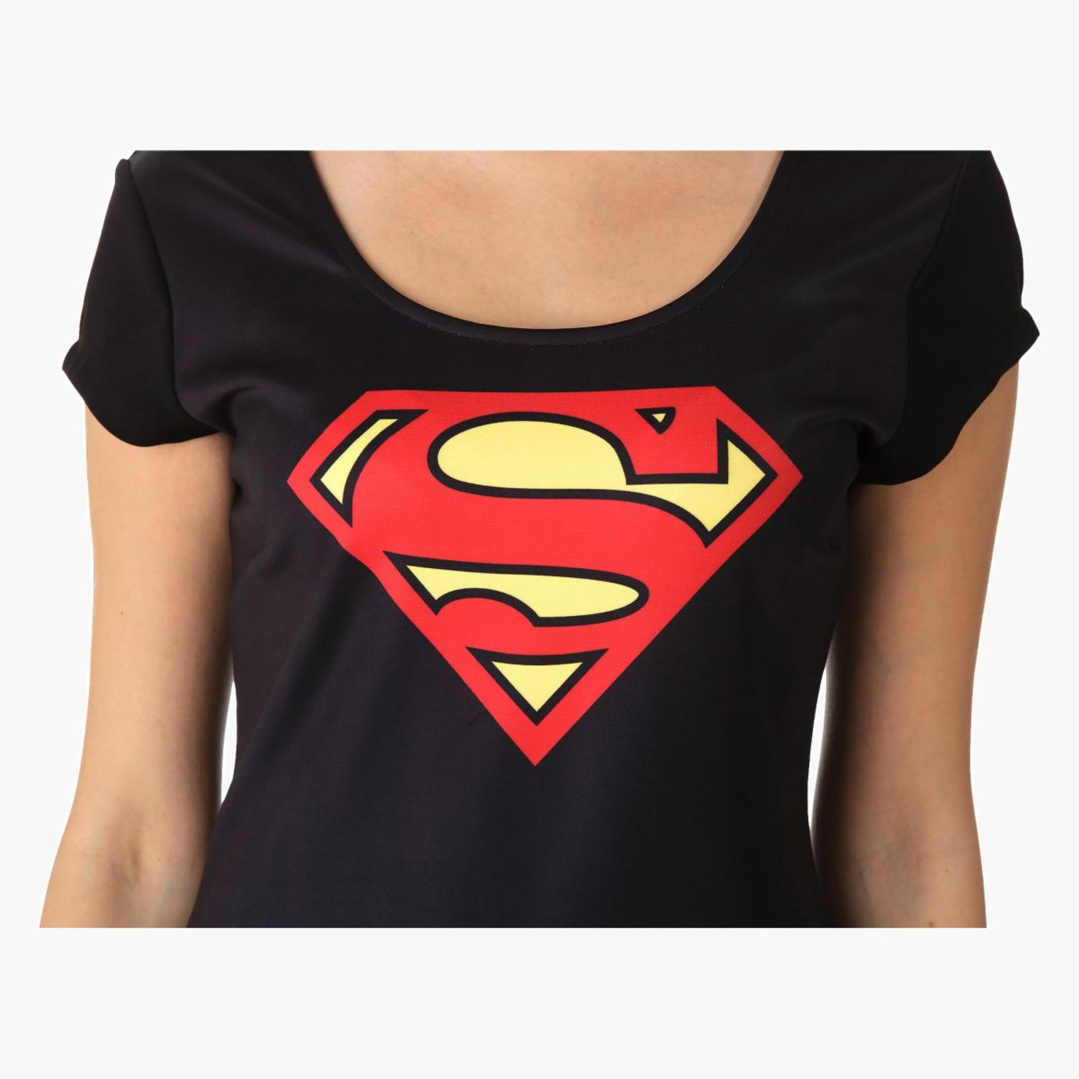 Printed Dress With Superman Logo-women-clothing-dresses-image-4