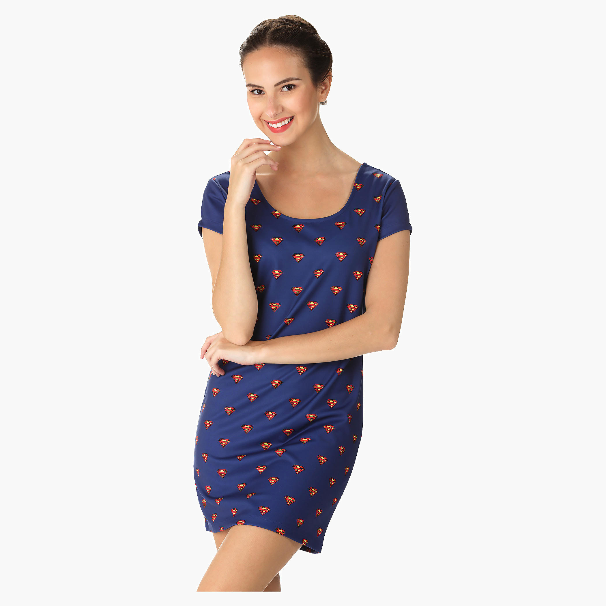 Superman Print Dress-women-clothing-dresses-image-1