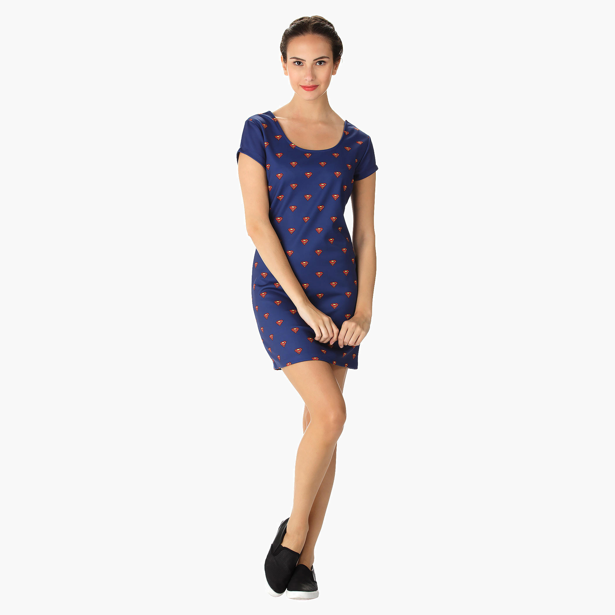 Superman Print Dress-women-clothing-dresses-image-5