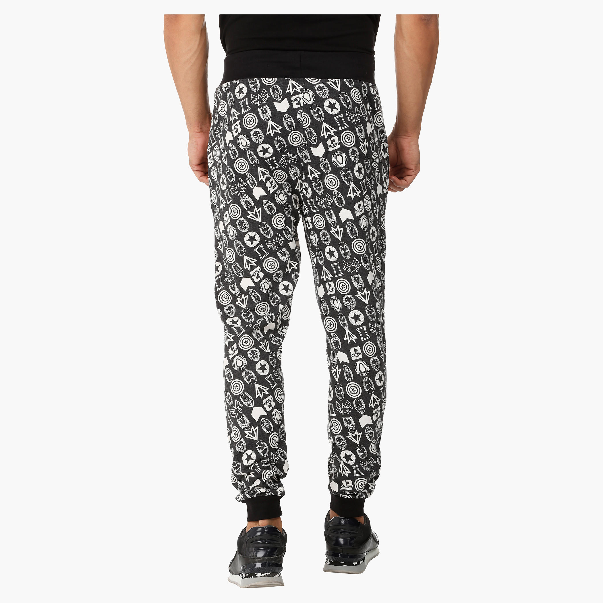 Graphic Print Cuffed Jog Pants-men-clothing-bottoms-joggers-image-2