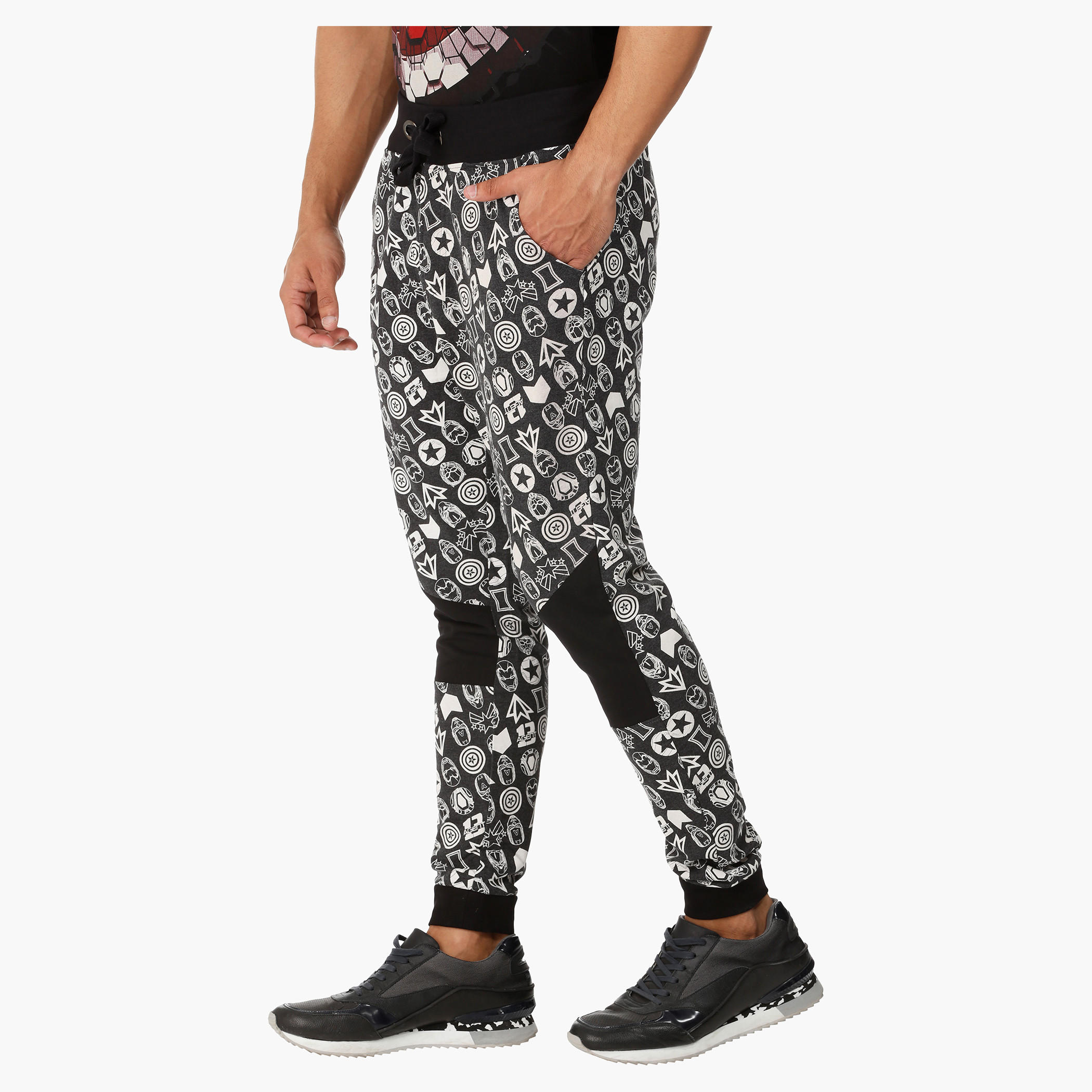 Graphic Print Cuffed Jog Pants-men-clothing-bottoms-joggers-image-3