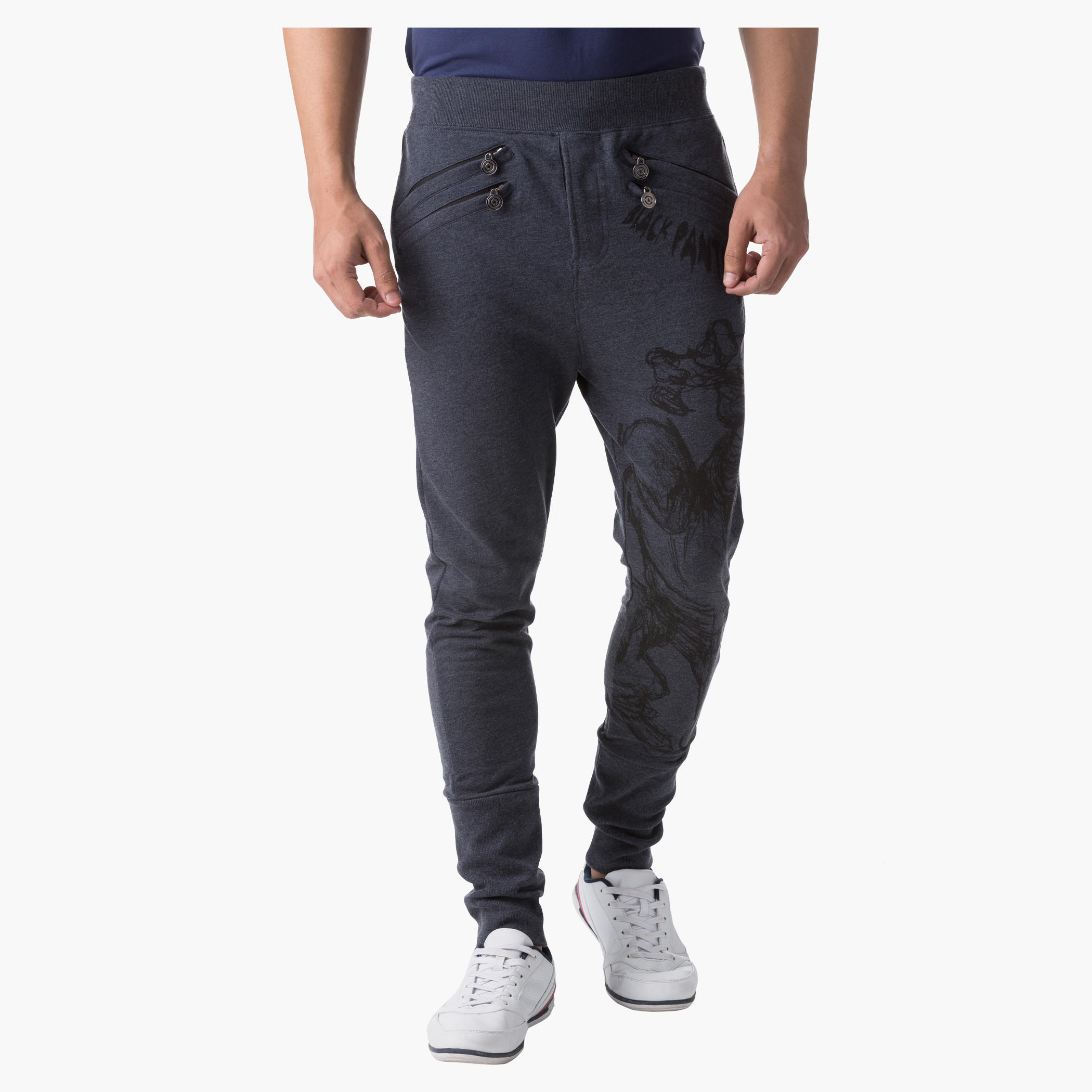 Captain America Civil War Print Knit Jog Pants in Regular Fit-men-clothing-bottoms-joggers-image-1