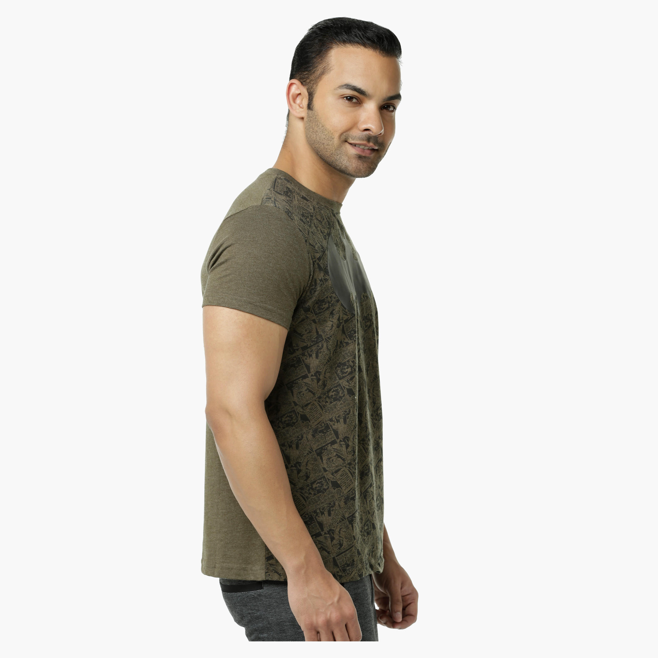 Batman Printed Crew Neck T-Shirt with Short Sleeves-men-clothing-tshirtsandpolos-tshirts-image-3