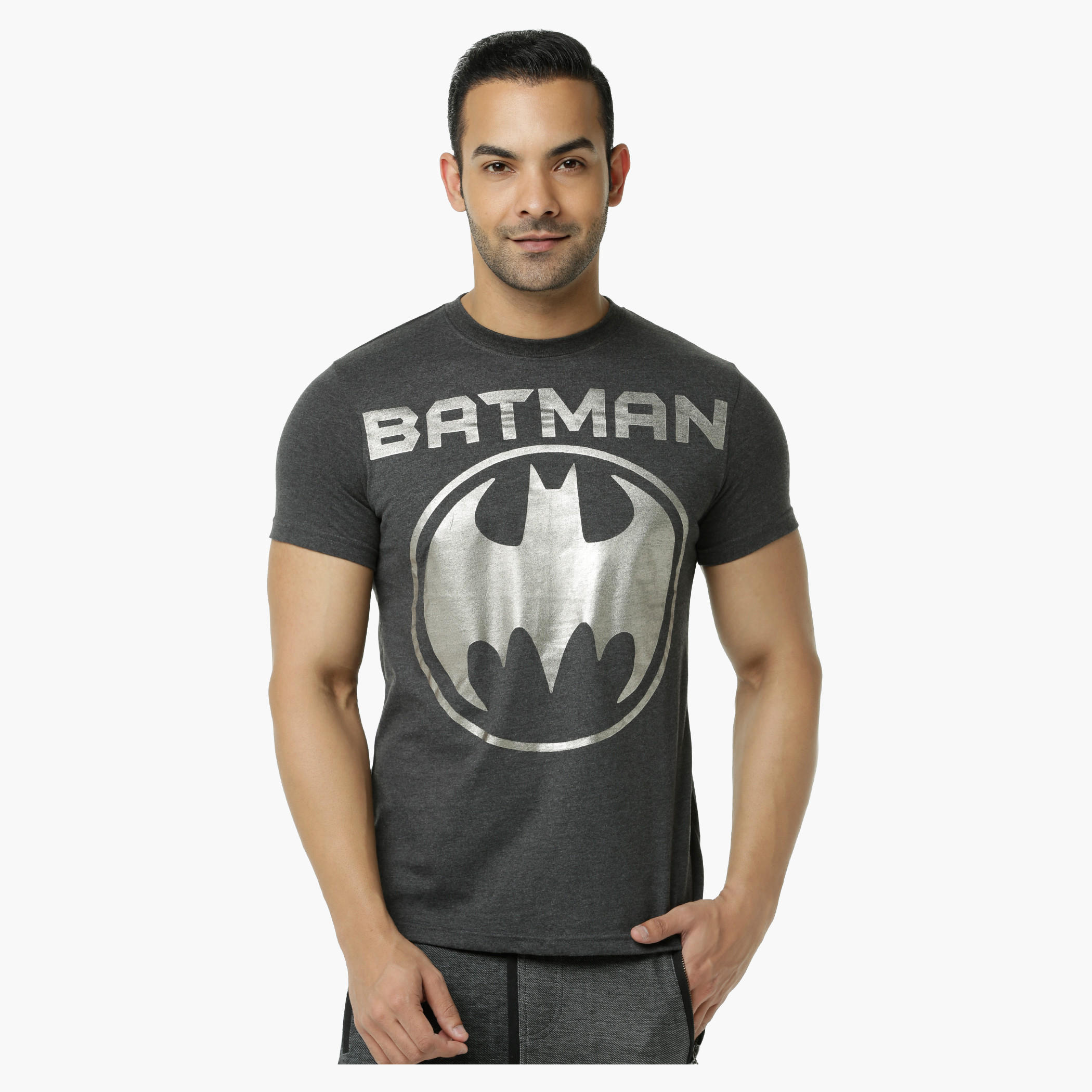 Batman Printed Crew Neck T-Shirt with Short Sleeves-men-clothing-tshirtsandpolos-tshirts-image-1