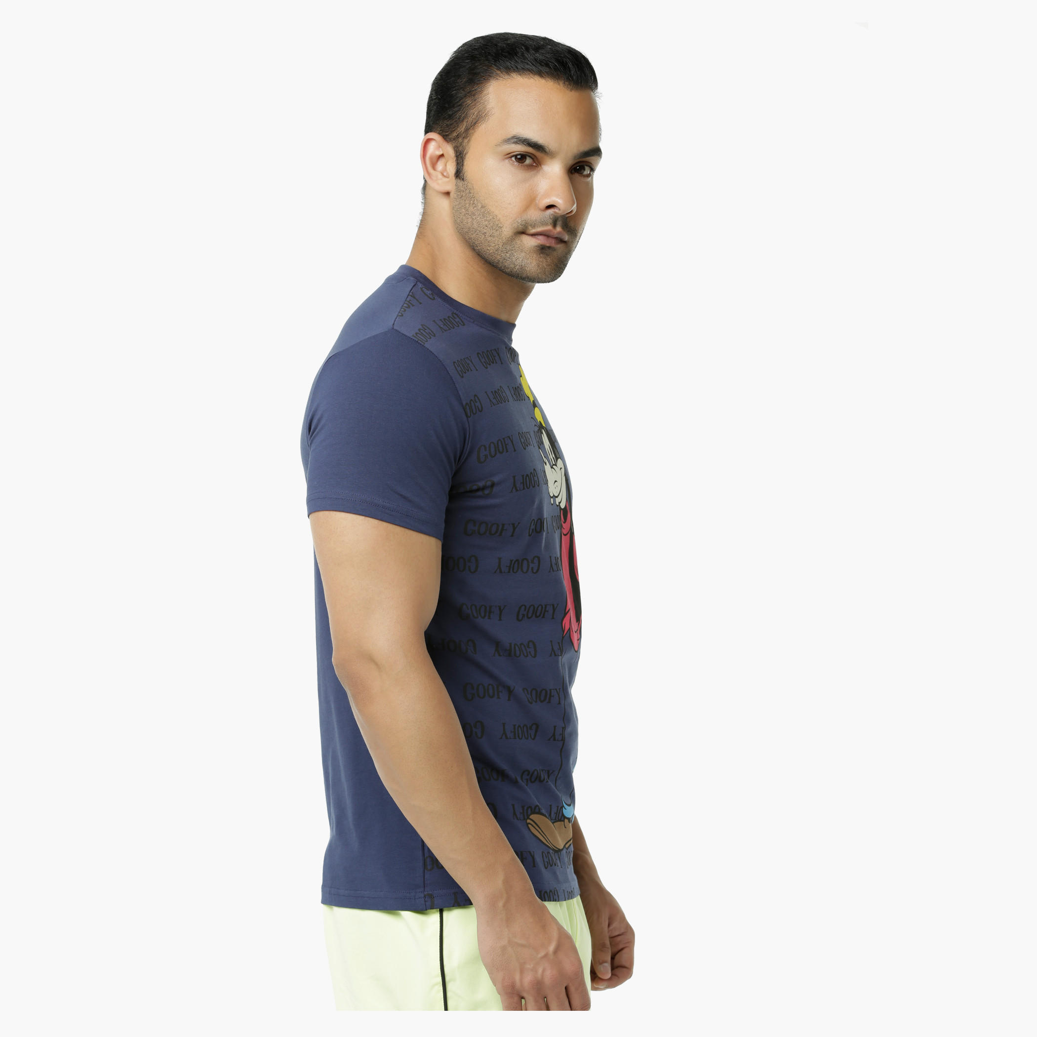Goofy Printed Crew Neck T-Shirt with Short Sleeves-men-clothing-tshirtsandpolos-tshirts-image-3