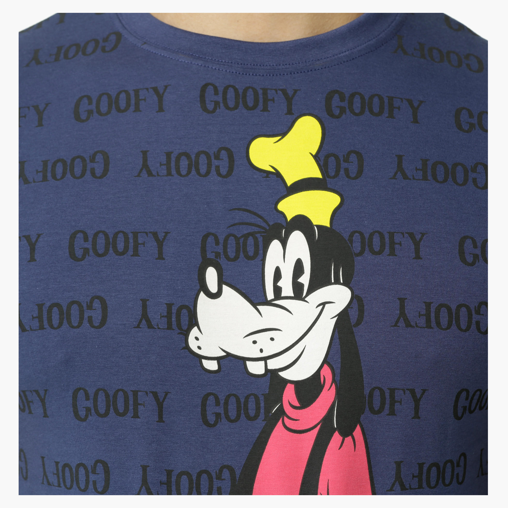 Goofy Printed Crew Neck T-Shirt with Short Sleeves-men-clothing-tshirtsandpolos-tshirts-image-2