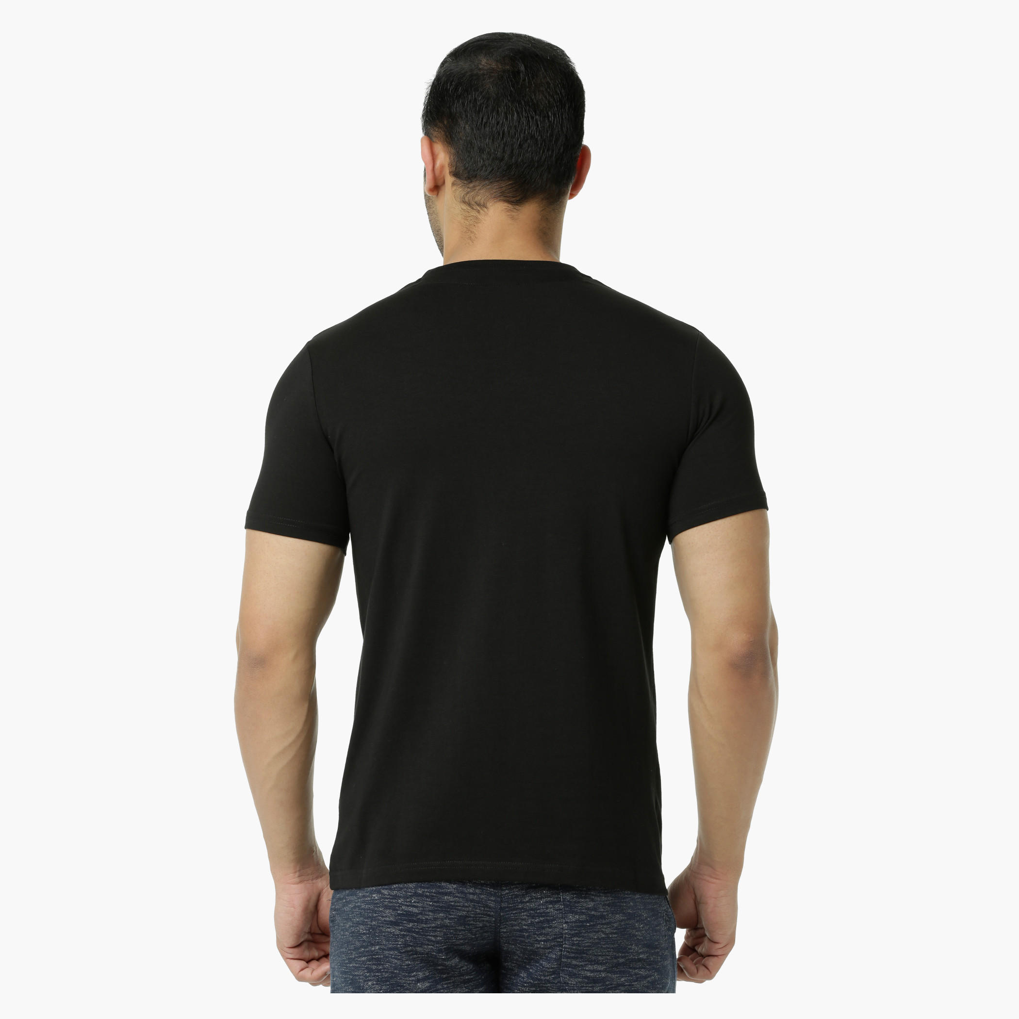 Mickey Mouse Printed Crew Neck T-Shirt with Short Sleeves-men-clothing-tshirtsandpolos-tshirts-image-2