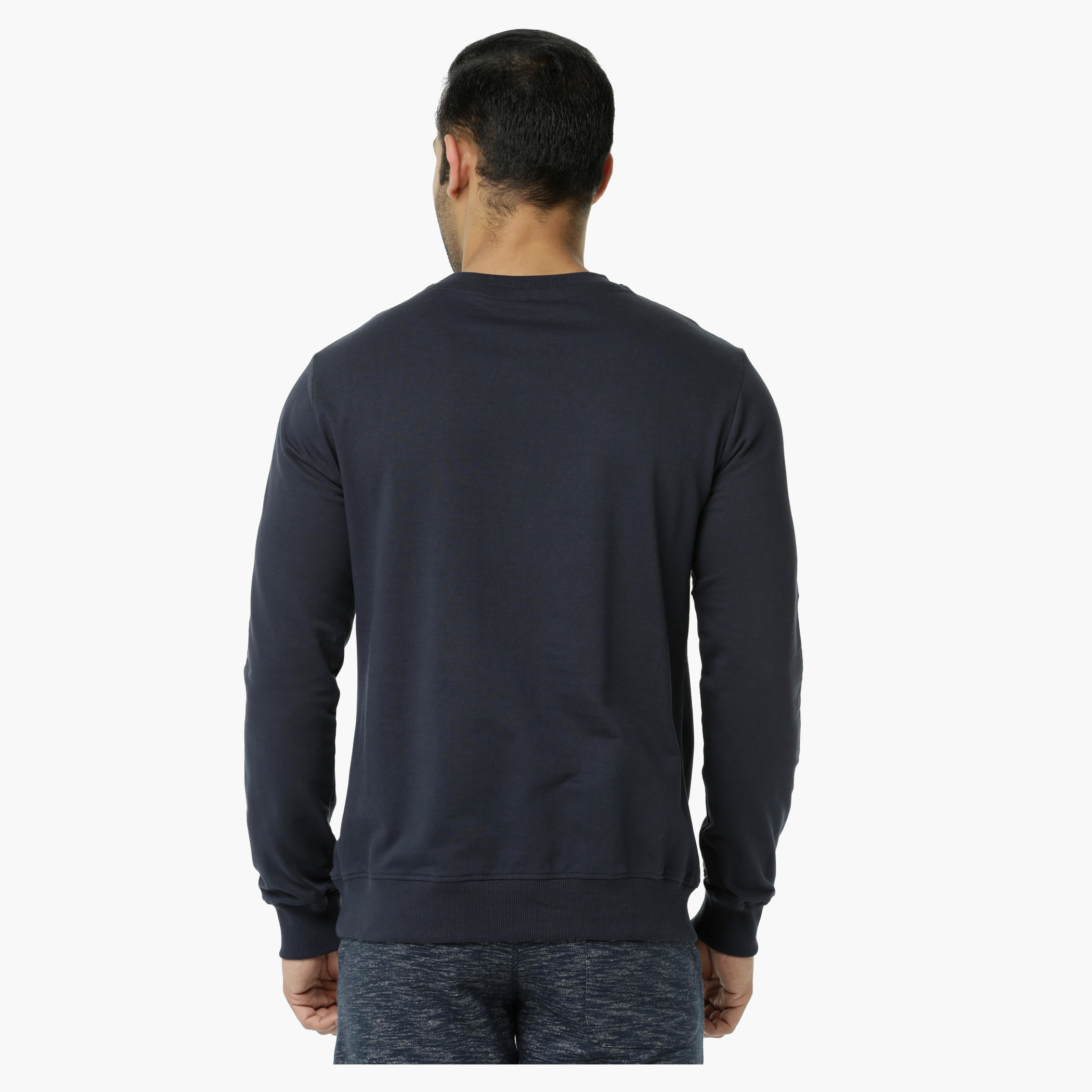 Superman Printed Crew Neck T-Shirt with Long Sleeves-men-winterwear-hoodiesandsweatshirts-image-2