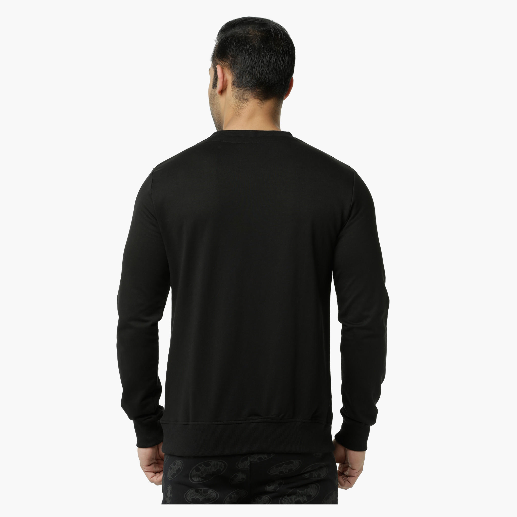 Batman Printed Crew Neck T-Shirt with Long Sleeves-men-winterwear-hoodiesandsweatshirts-image-4