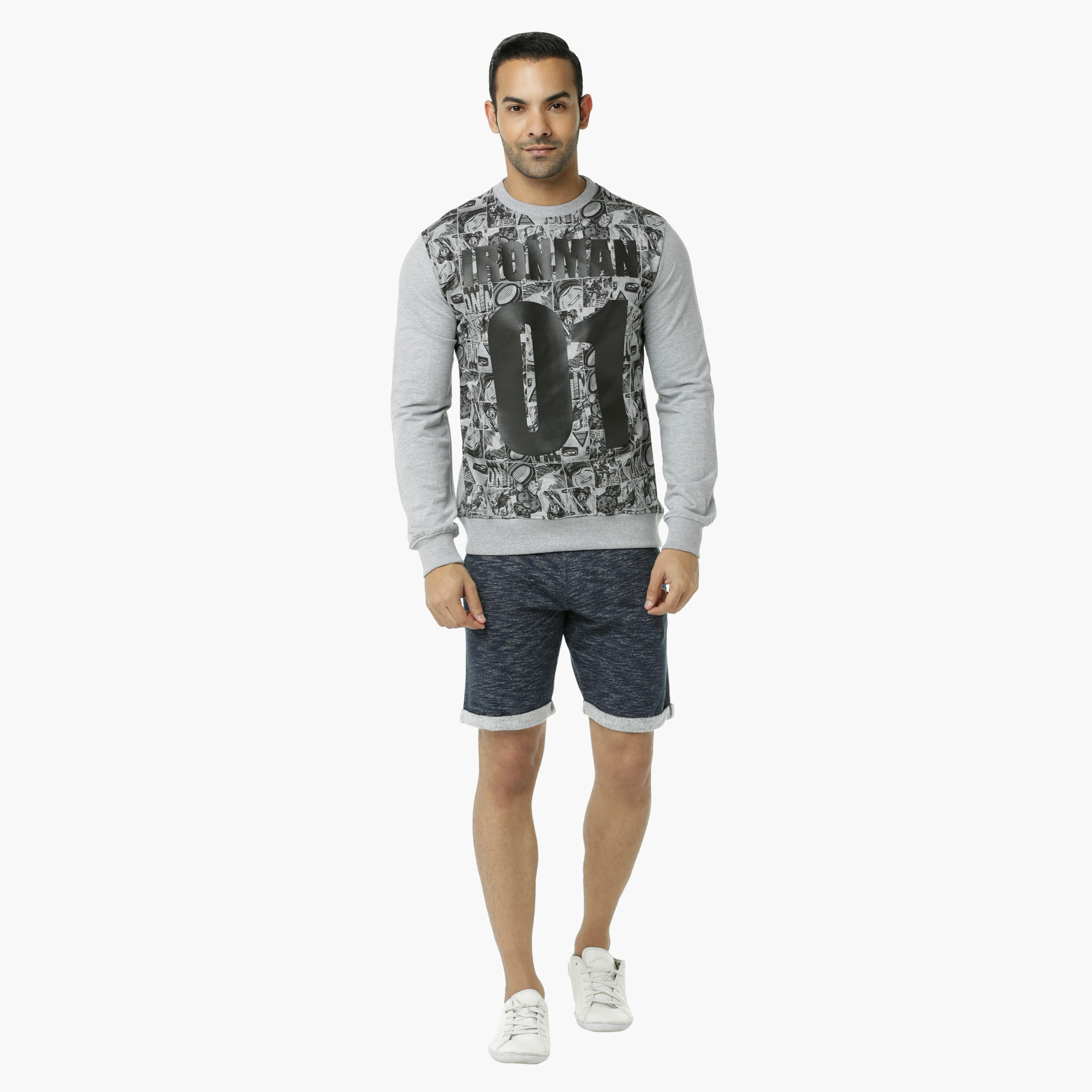 Iron Man Printed Crew Neck T-Shirt with Long Sleeves-men-clothing-tshirtsandpolos-tshirts-image-5