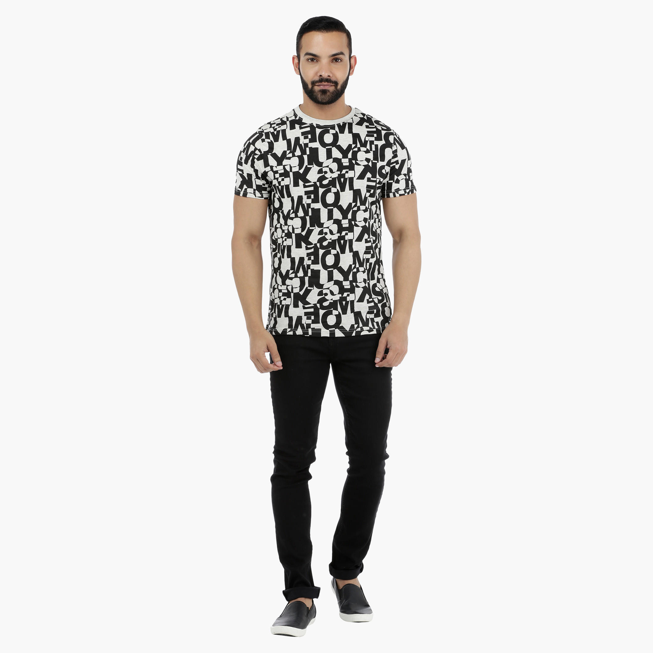 Printed T-Shirt with Short Sleeves-men-clothing-tshirtsandpolos-tshirts-image-5